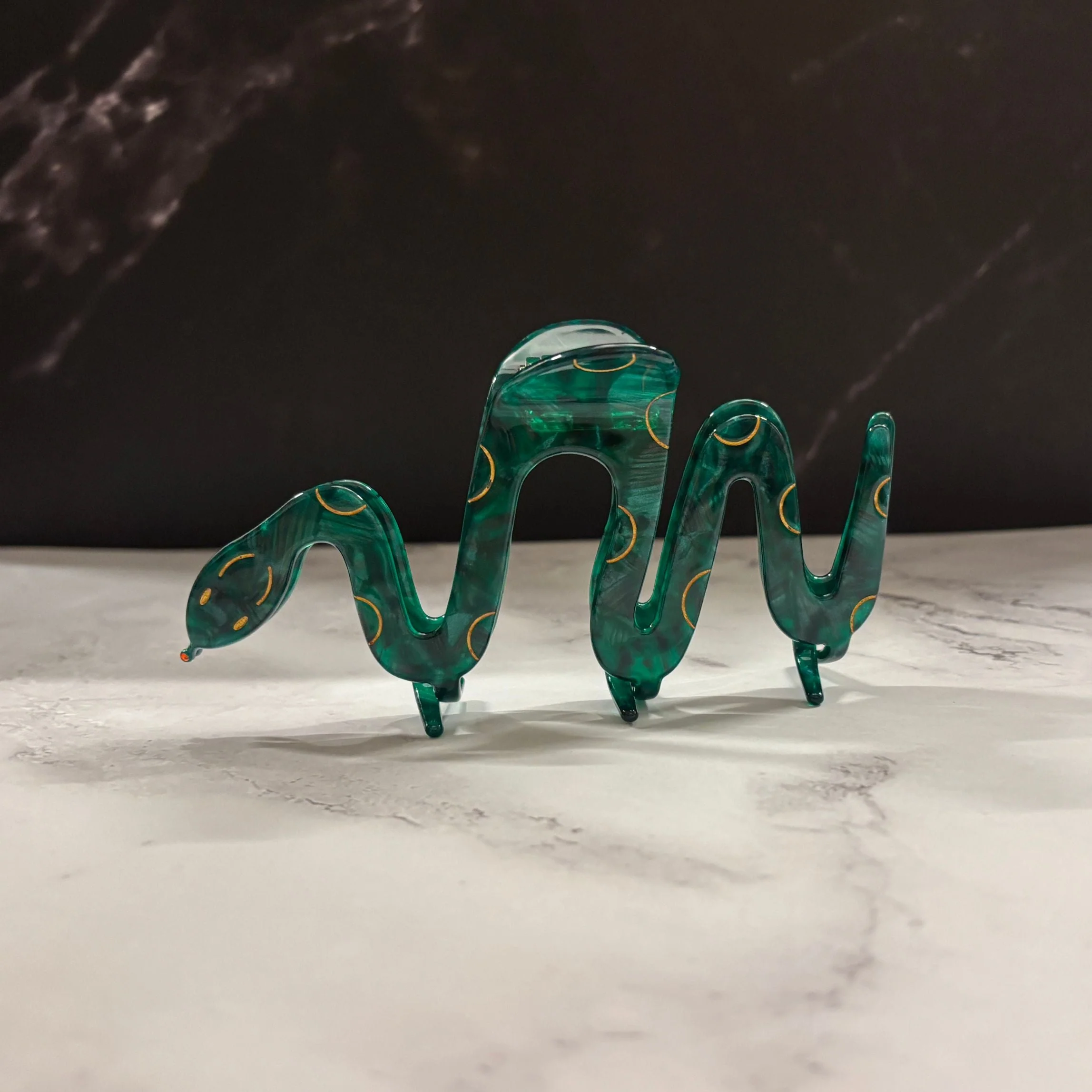 Velvet Claws Cleopatra Green Snake Hair Claw - Image 6