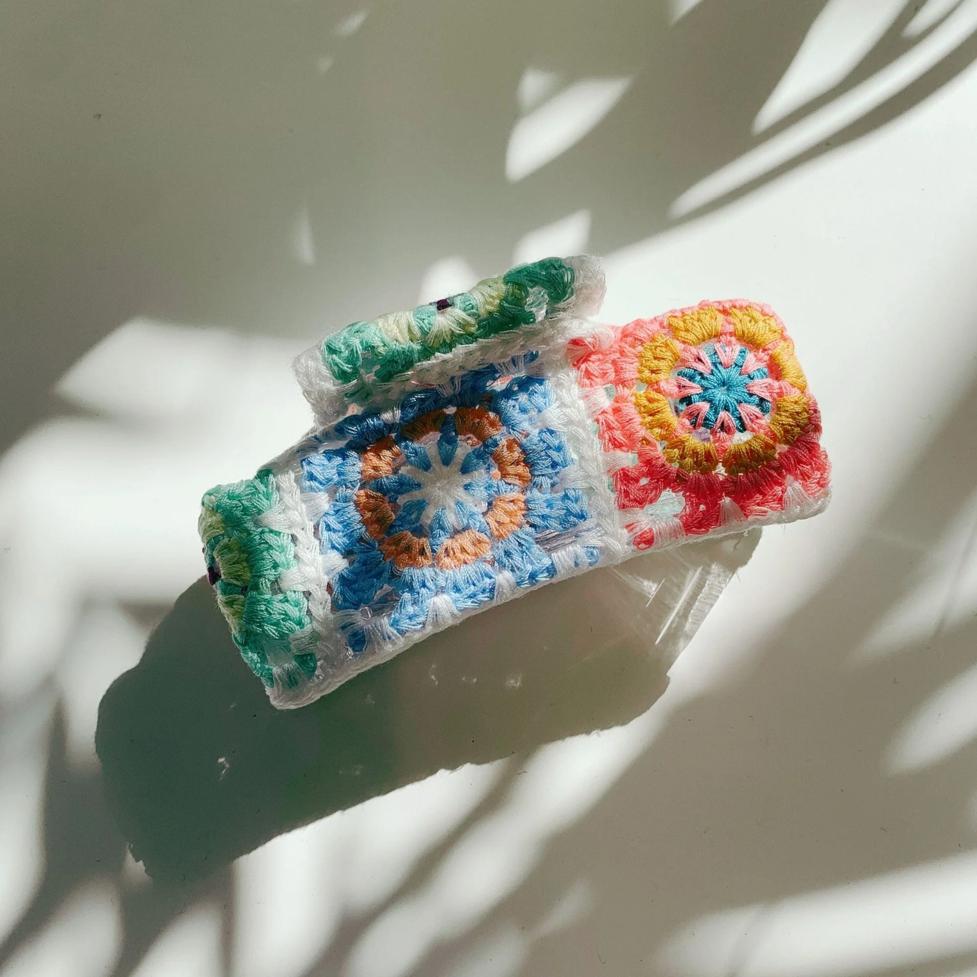 Velvet Claws Granny Square Crochet Covered Hair Claw - Image 4