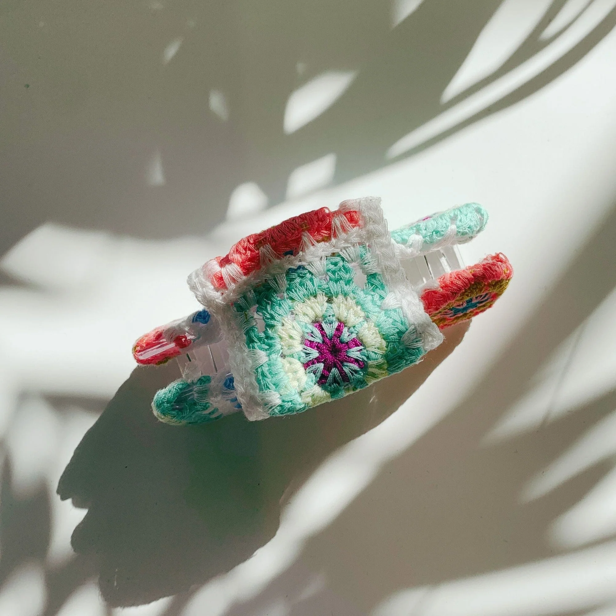 Velvet Claws Granny Square Crochet Covered Hair Claw - Image 5