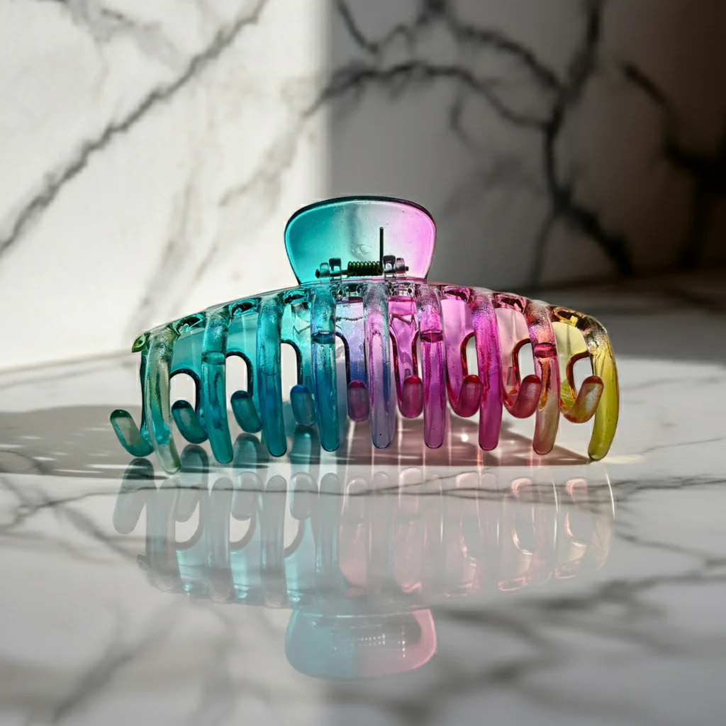 Velvet Claws Hair Claw | The Lobster in Glossy Translucent Rainbow - Image 3