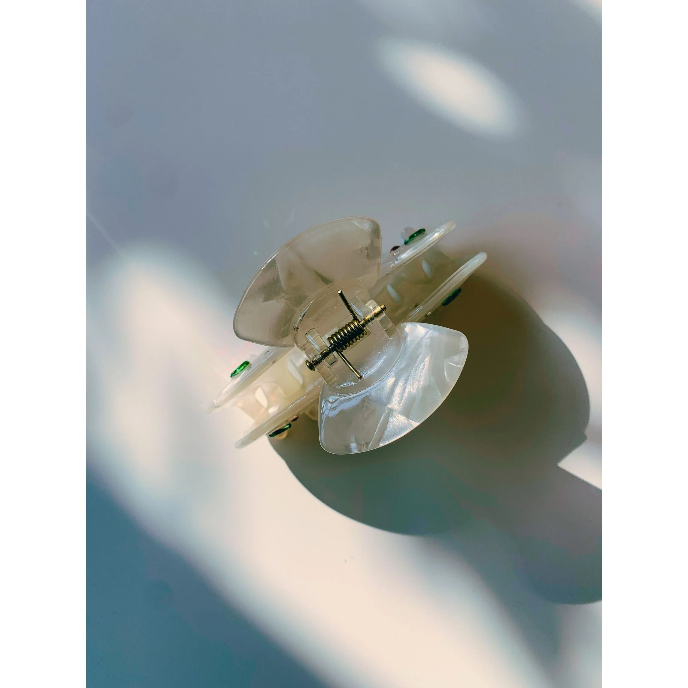 Velvet Claws Hair Clip | Cherries in Crystal White Hair Claw - Image 5