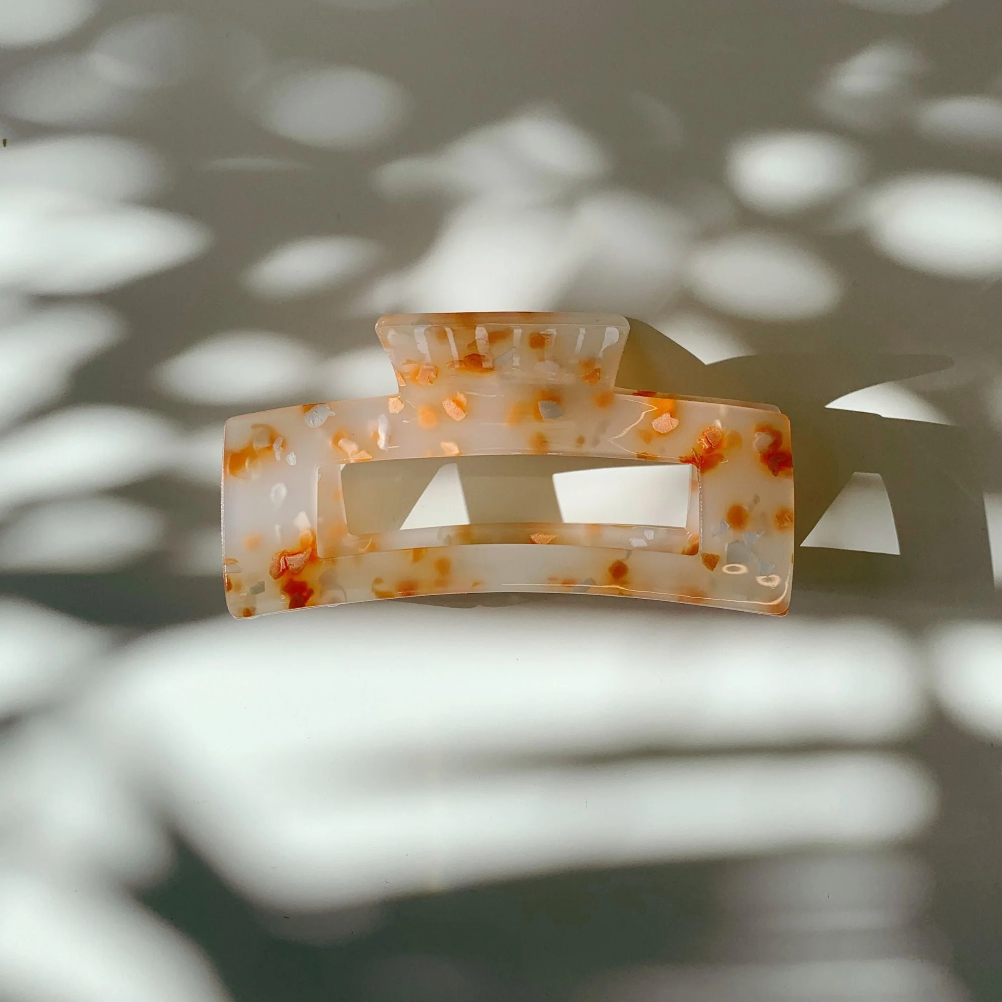 Velvet Claws Hair Clip | The Diana in Peach Confetti - Image 2