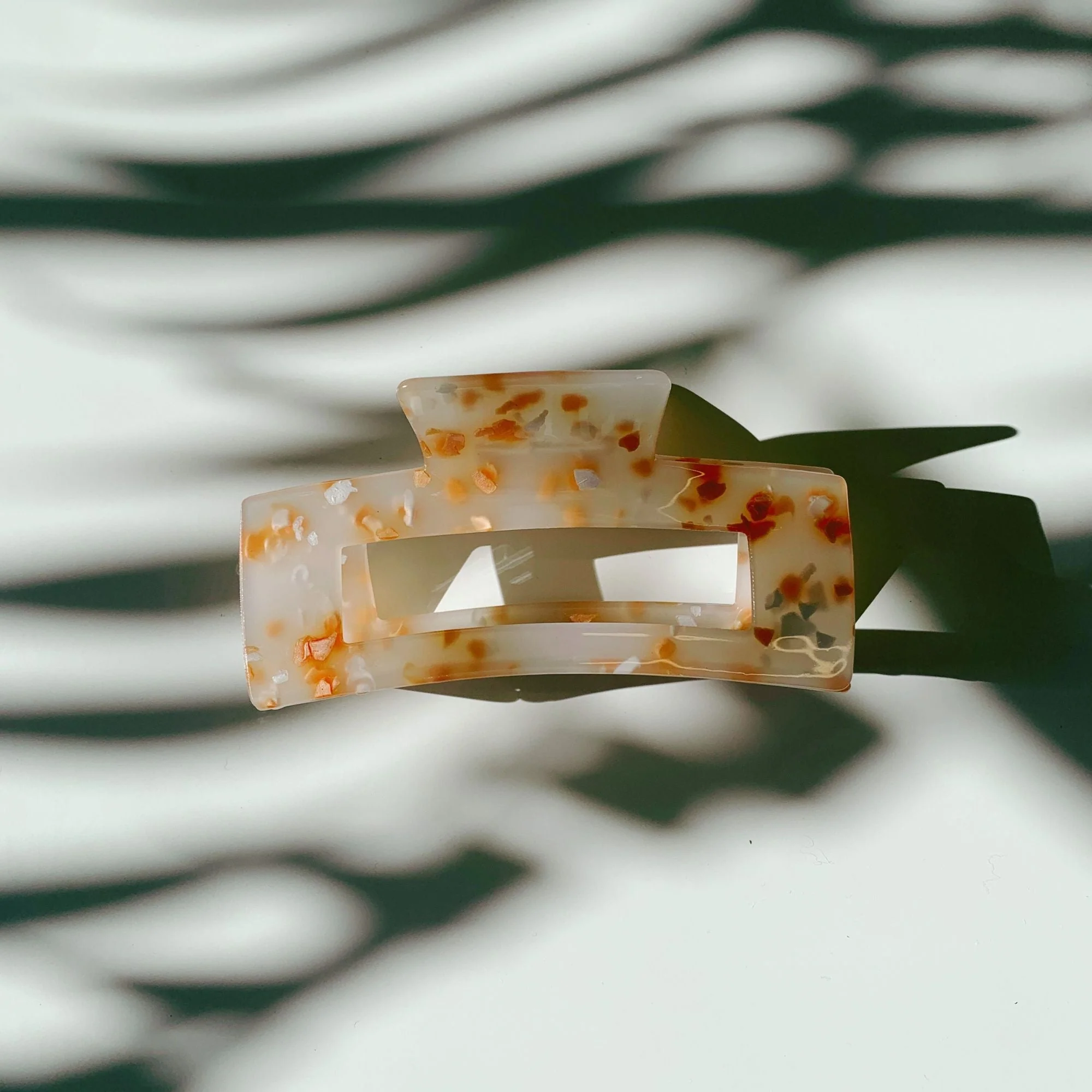 Velvet Claws Hair Clip | The Diana in Peach Confetti - Image 6