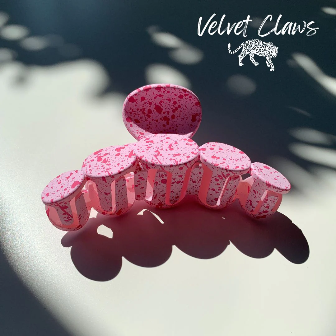 Velvet Claws Hair Clip | The Freckle in Pink Hair Claw - Image 2