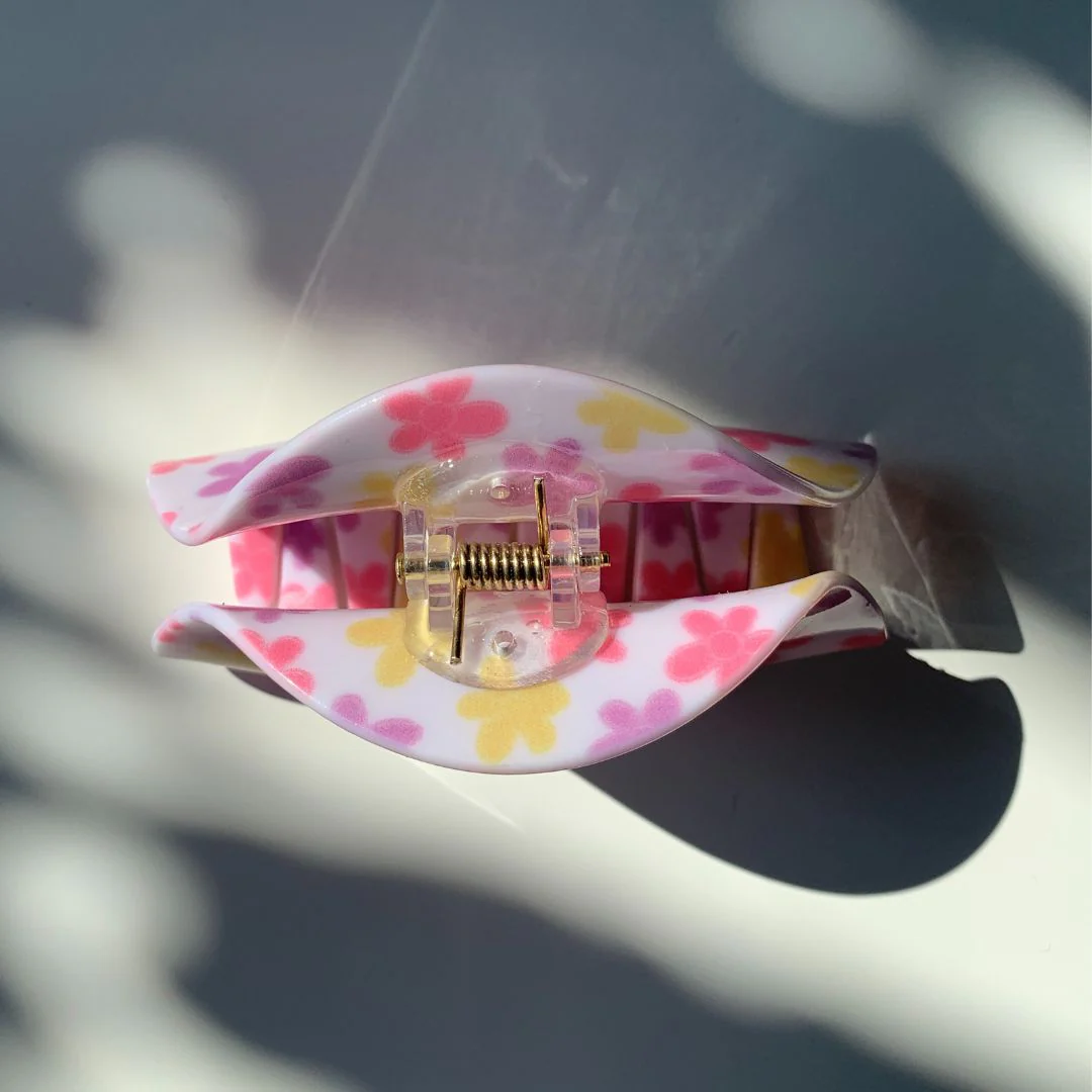 Velvet Claws Hair Clip | The Frenchie in Mod Petals Hair Claw - Image 2