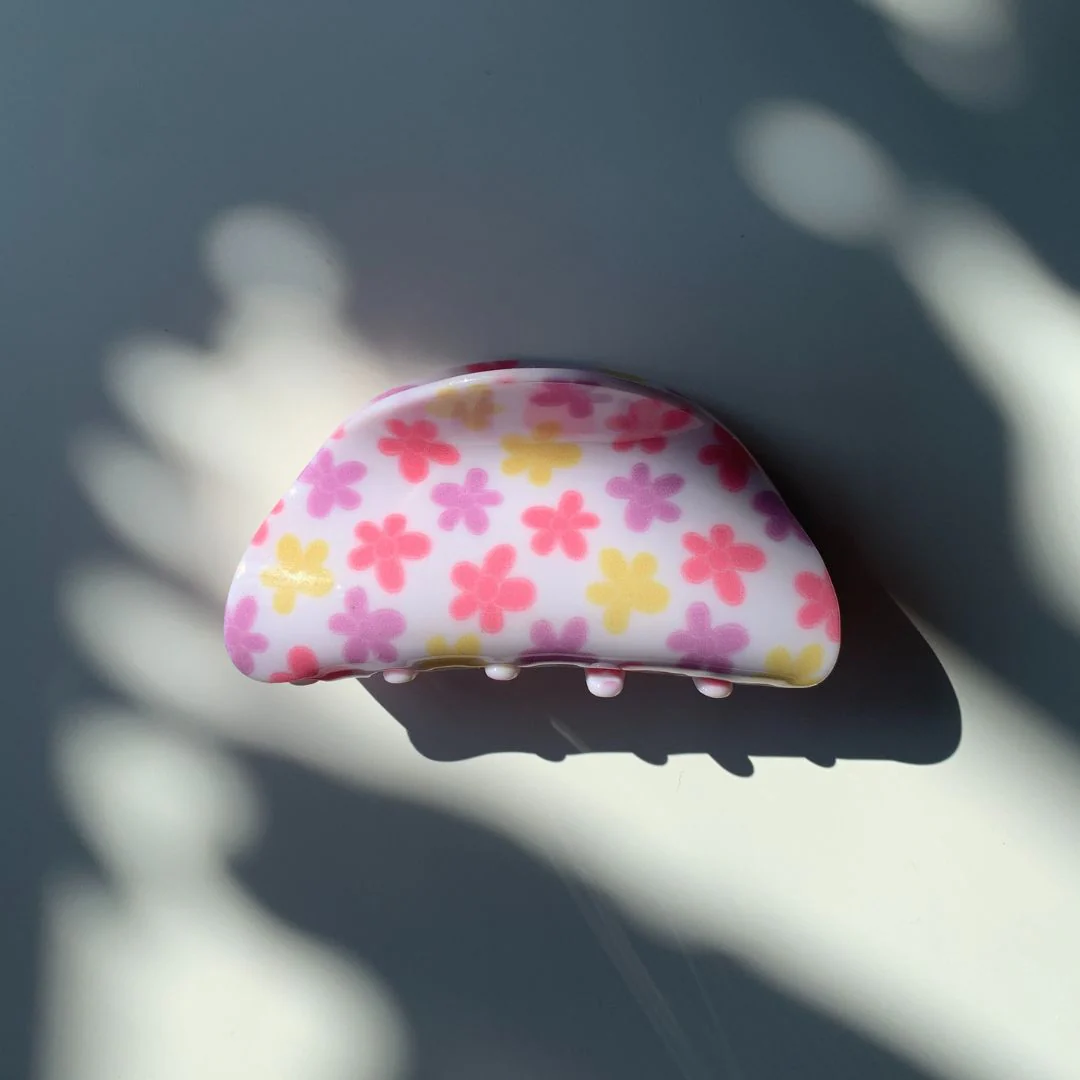 Velvet Claws Hair Clip | The Frenchie in Mod Petals Hair Claw - Image 3