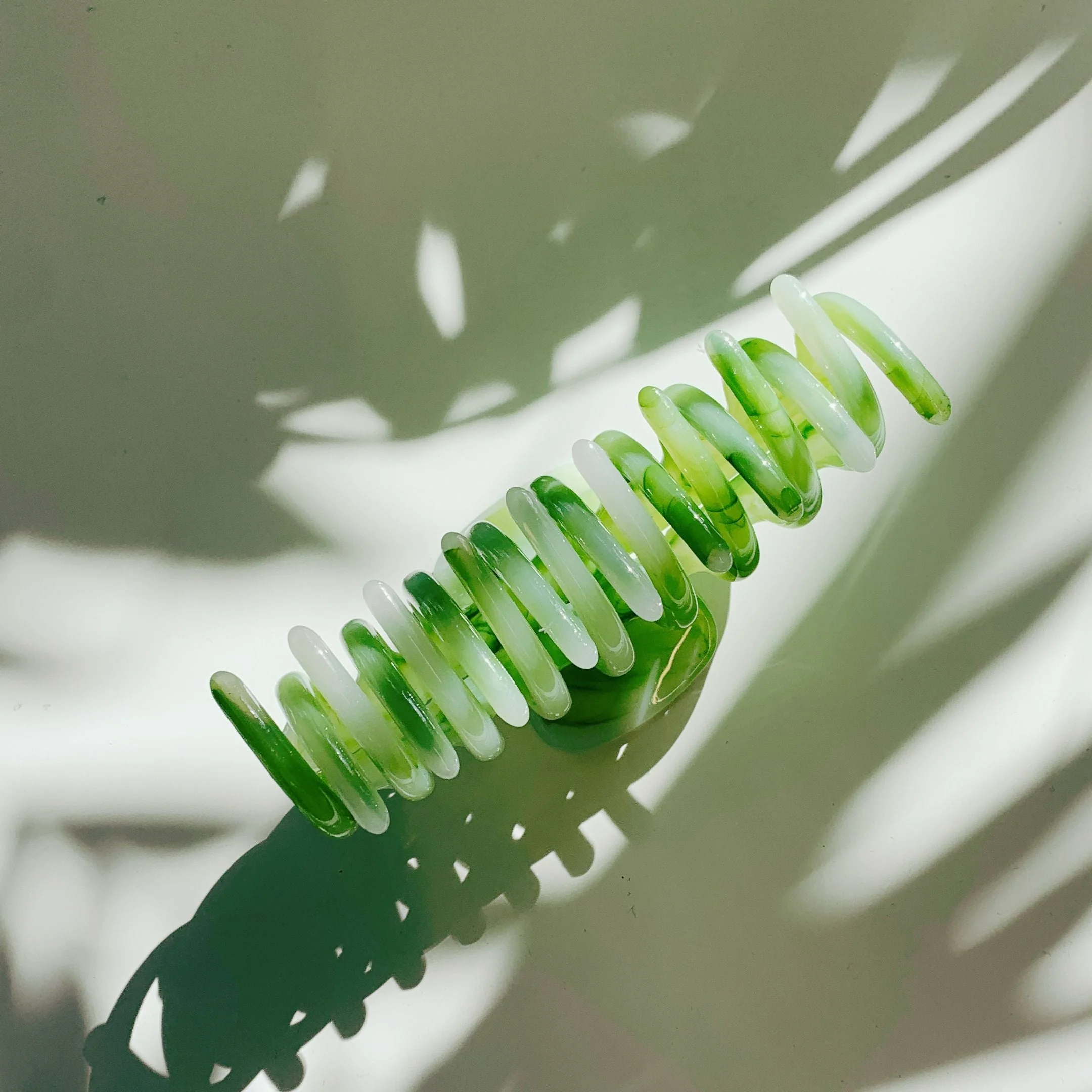 Velvet Claws Hair Clip | The Lobster in Matcha Swirl | Claw Clip in Velvet Travel Bag - Image 4