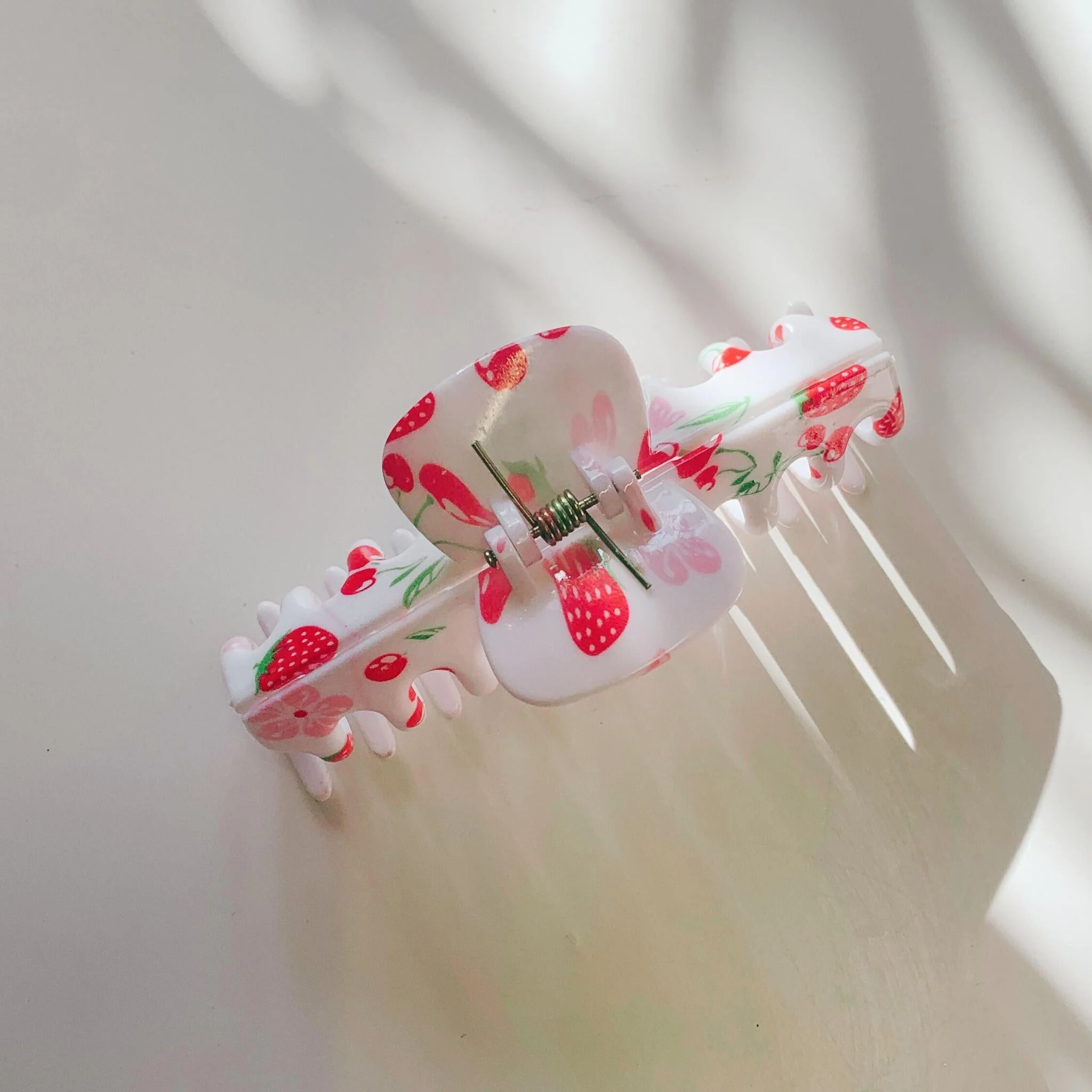 Velvet Claws Hair Clip | The Lobster in Sweet Strawberries - Image 3