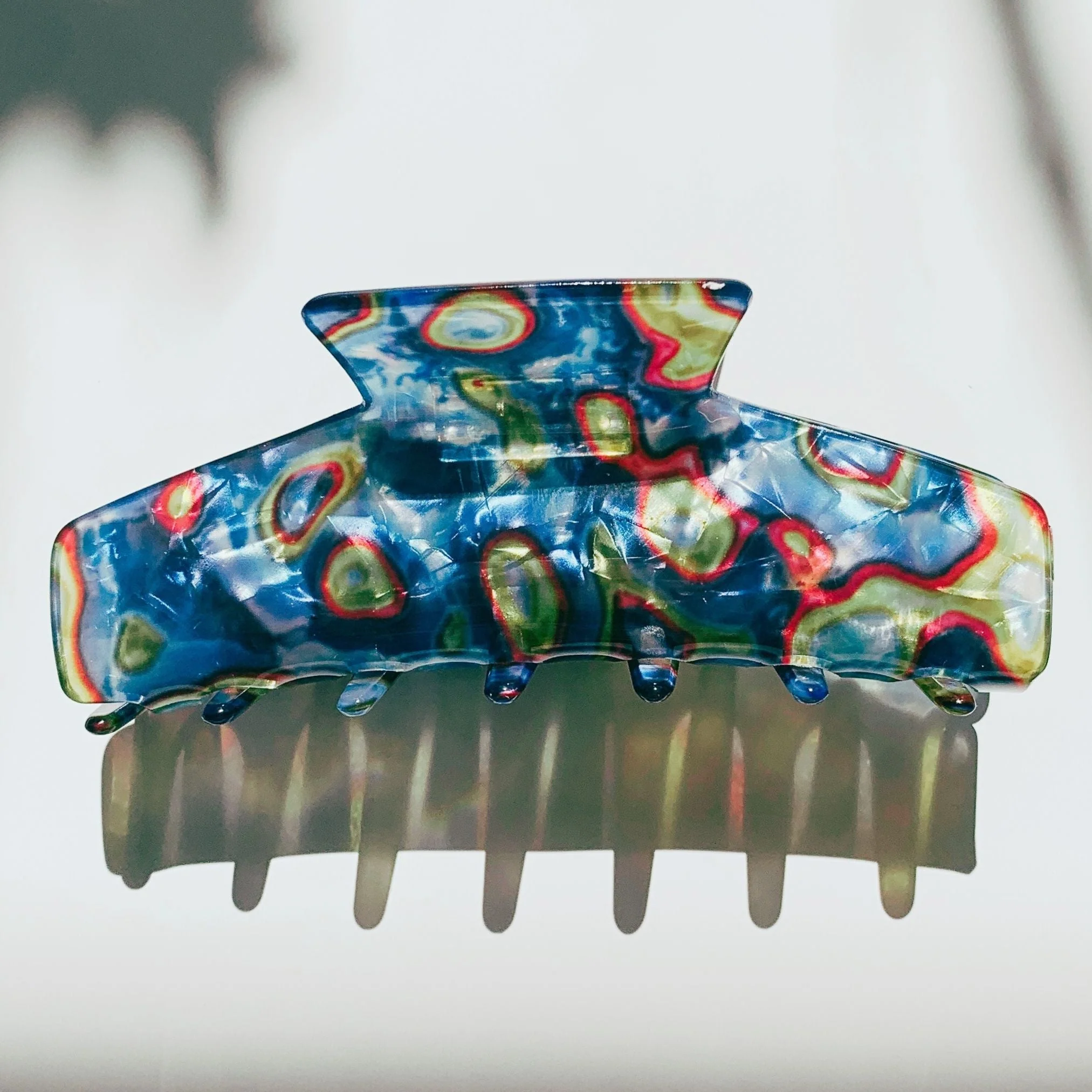 Velvet Claws Hair Clip | The Psychedelic in Blue Acid Trip Hair Claw - Image 7
