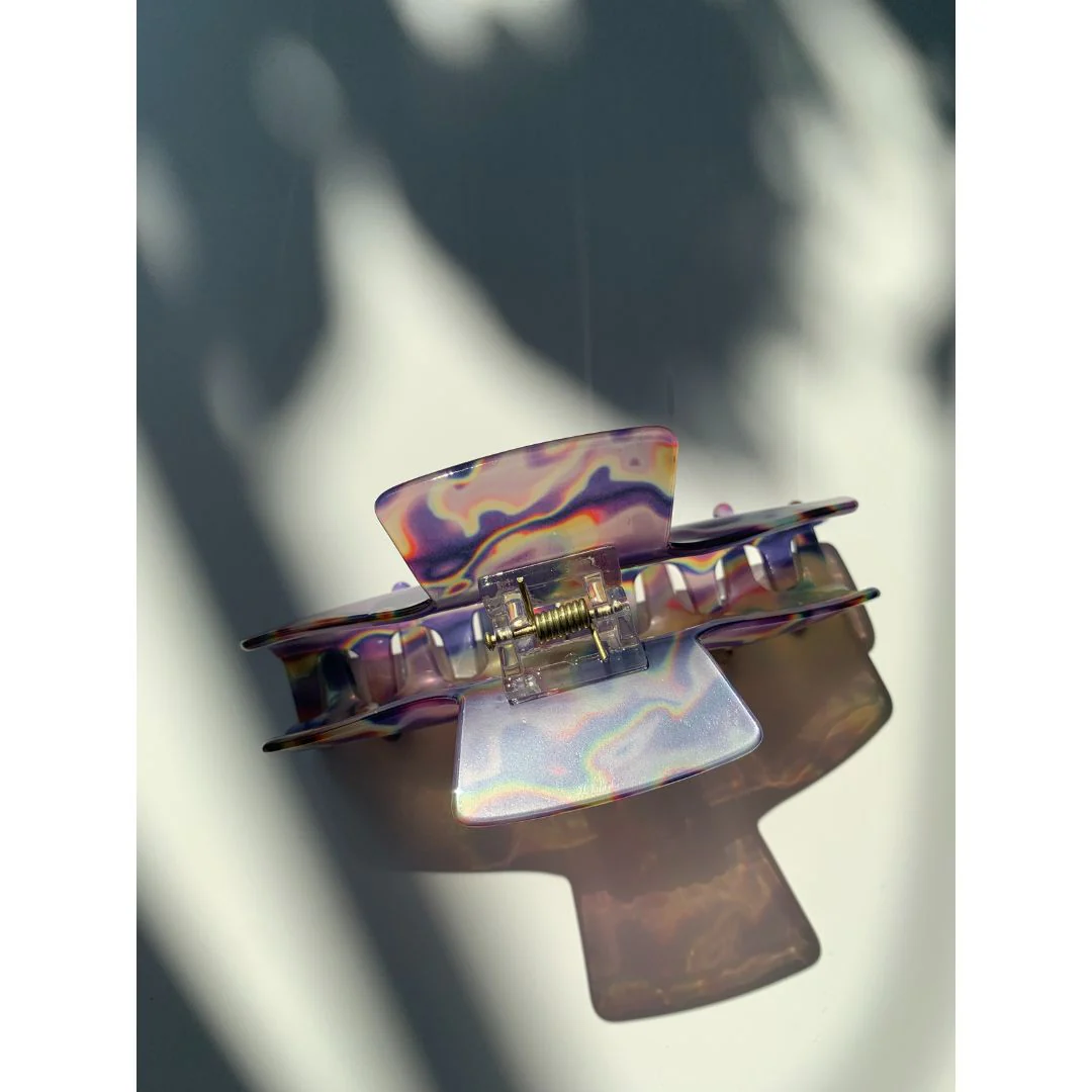 Velvet Claws Hair Clip | The Psychedelic in Purple Trip Hair Claw - Image 4