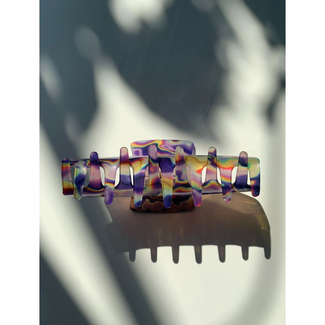 Velvet Claws Hair Clip | The Psychedelic in Purple Trip Hair Claw - Image 5