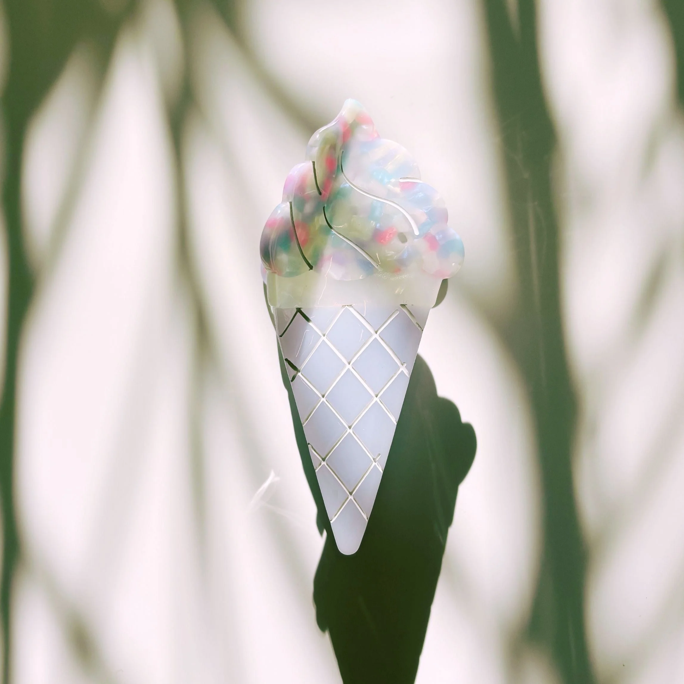 Velvet Claws Ice Cream Cone in Frosty Blue Hair Claw - Image 6
