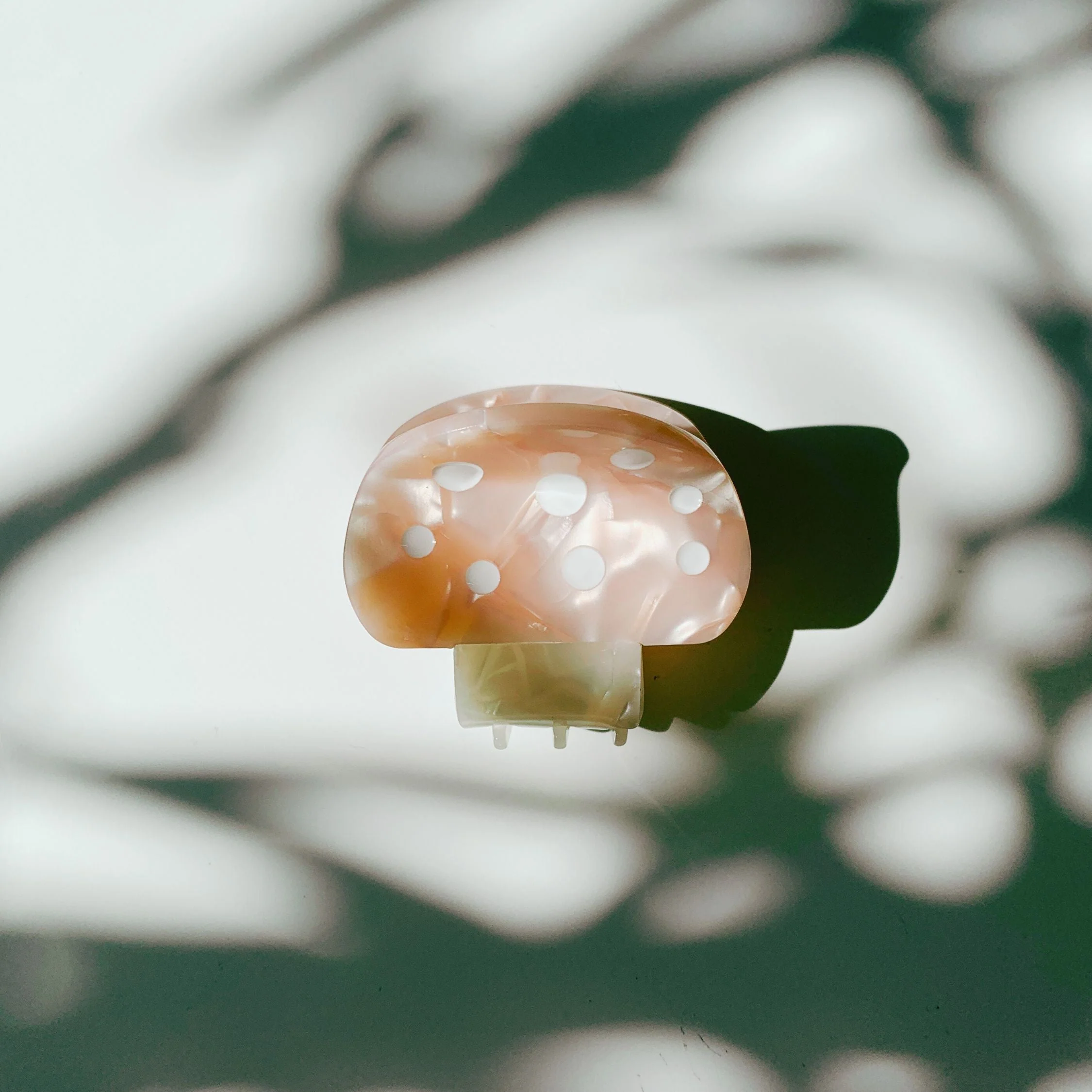 Velvet Claws Mini Mushroom Hair Clip in Pink - Image 5