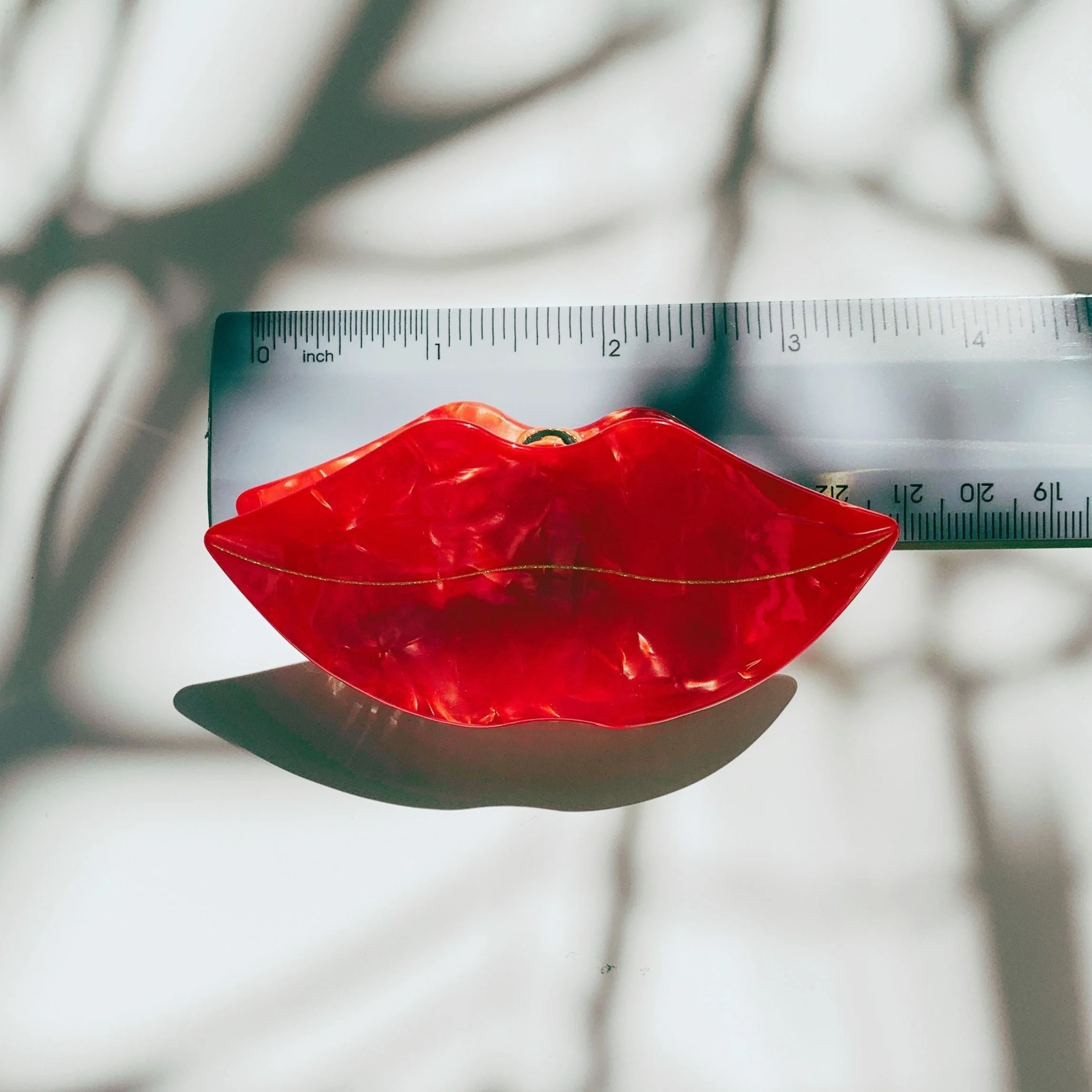 Velvet Claws Mysterious Smile Hair Claw | Red Lips Claw Clip - Image 8
