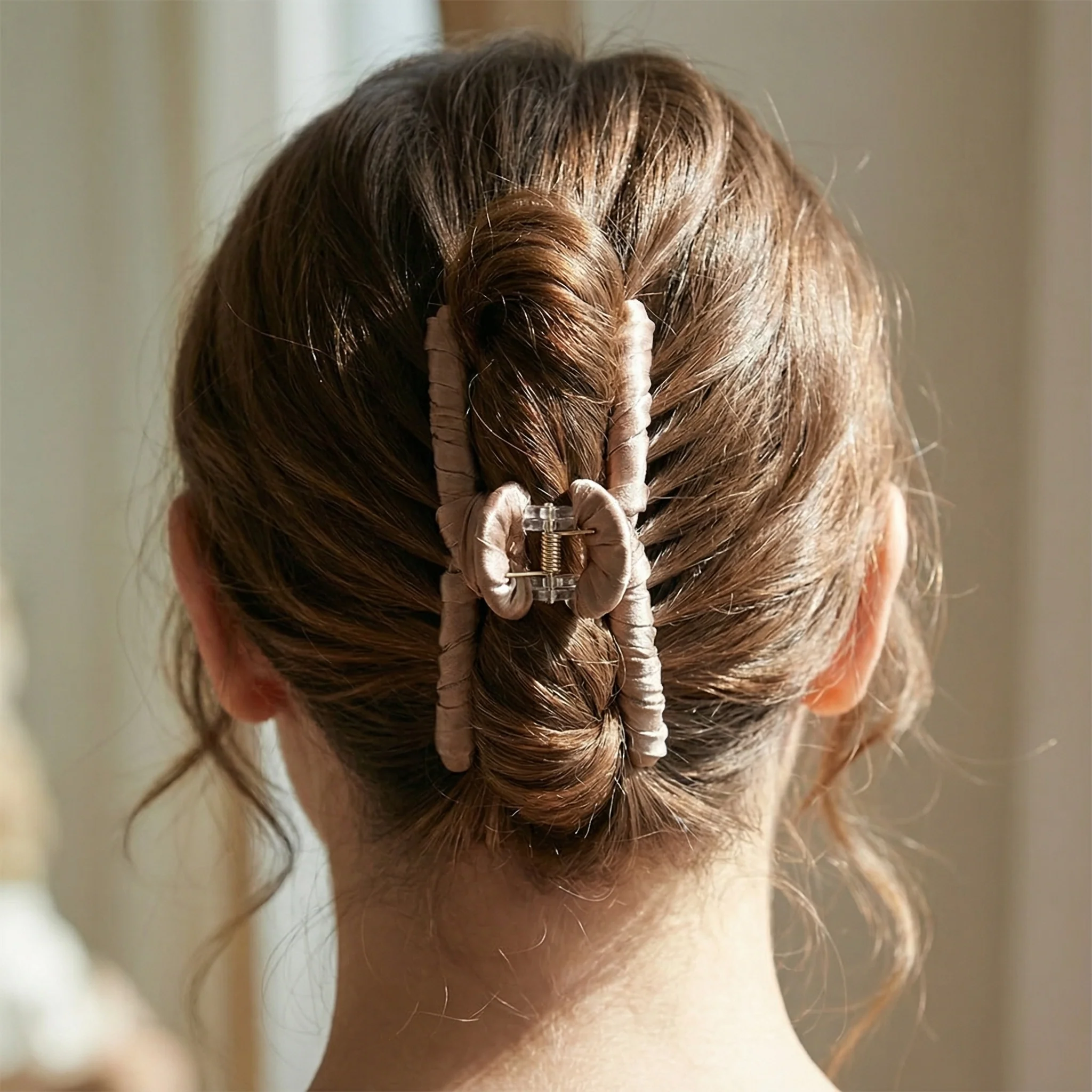 Velvet Claws Ultra Profesh Satin Wrapped Thin Hair Claw in Bronze - Image 12
