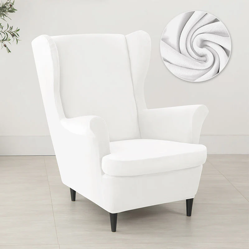 Velvet Wing Chair Cover Stretch Spandex Wingback Chair Cover Elastic Armchair Cover Sofa Covers with Seat Cushion Cover - Image 24