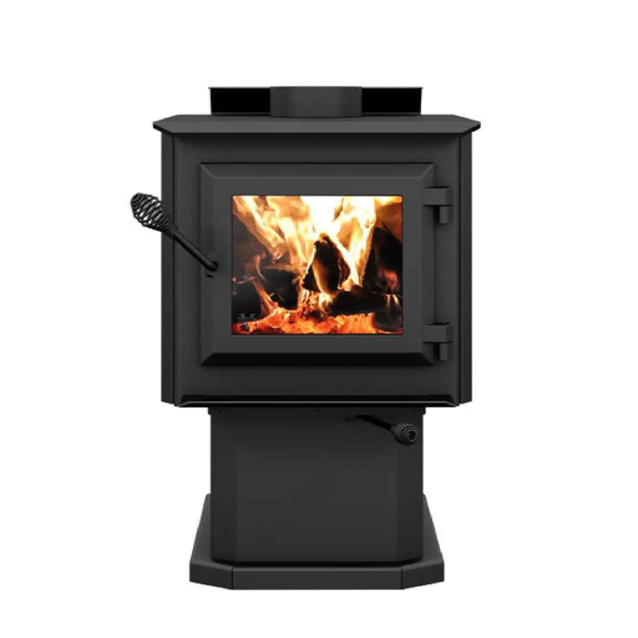 Ventis Small Wood Direct Vent Wood Stove On Pedestal With Blower (SAK35042) - Image 5