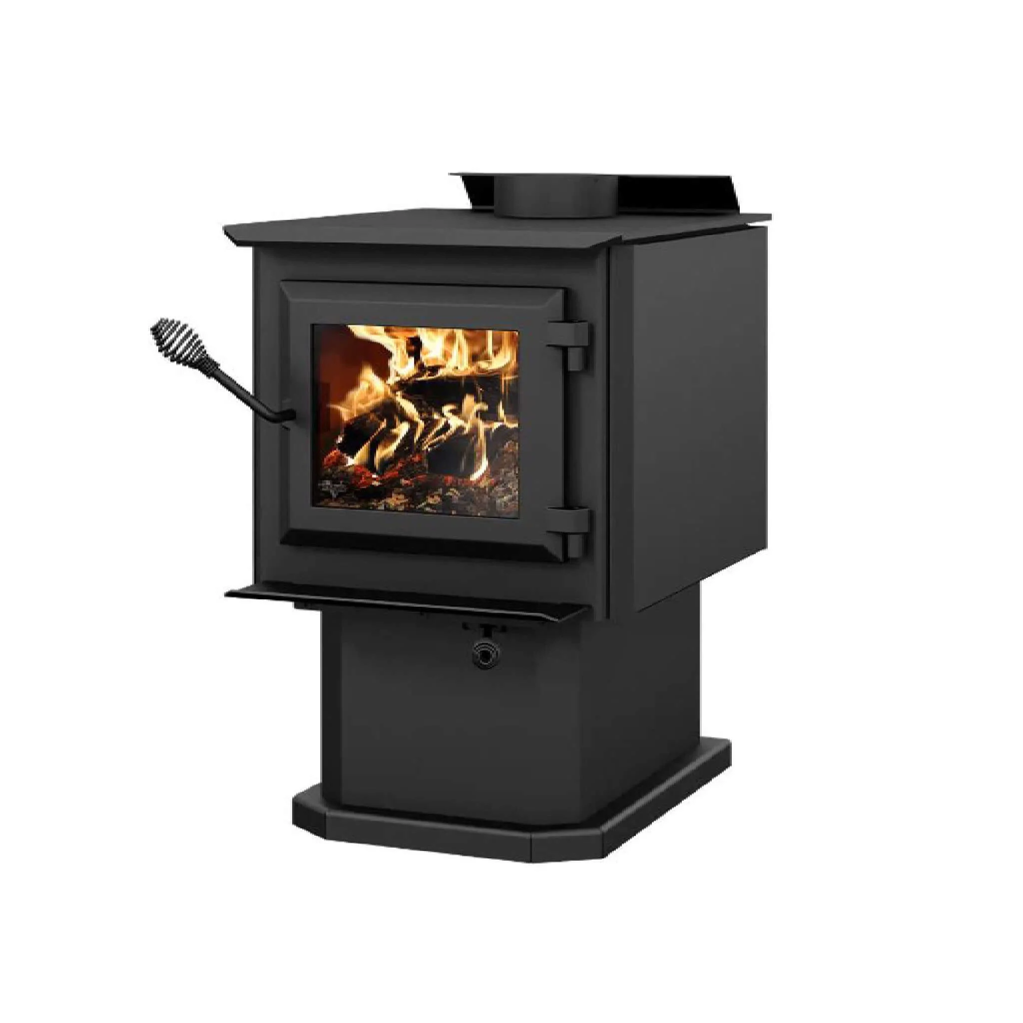 Ventis Small Wood Direct Vent Wood Stove On Pedestal With Blower (SAK35042) - Image 6
