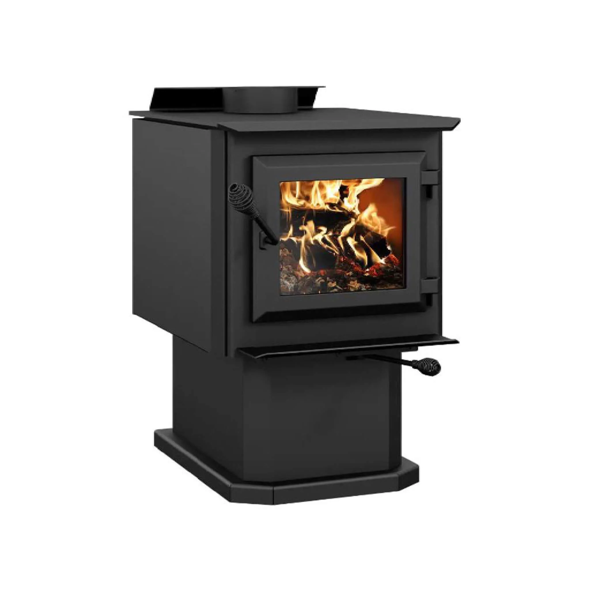 Ventis Small Wood Direct Vent Wood Stove On Pedestal With Blower (SAK35042) - Image 8