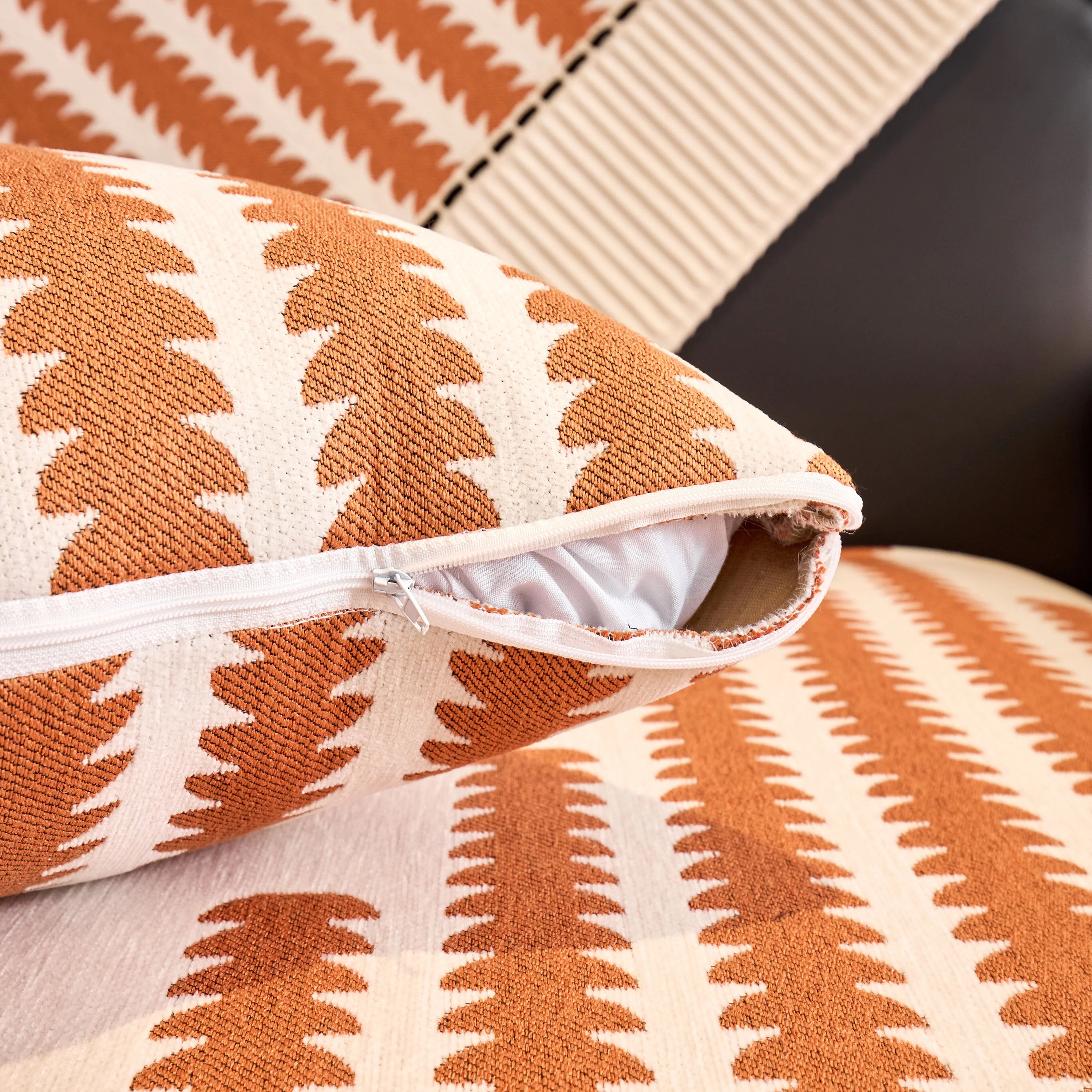 Vertical Stripes Sectional Sofa Cover Slipcover - Non-Slip, Fits L-Shape Couches - Image 105