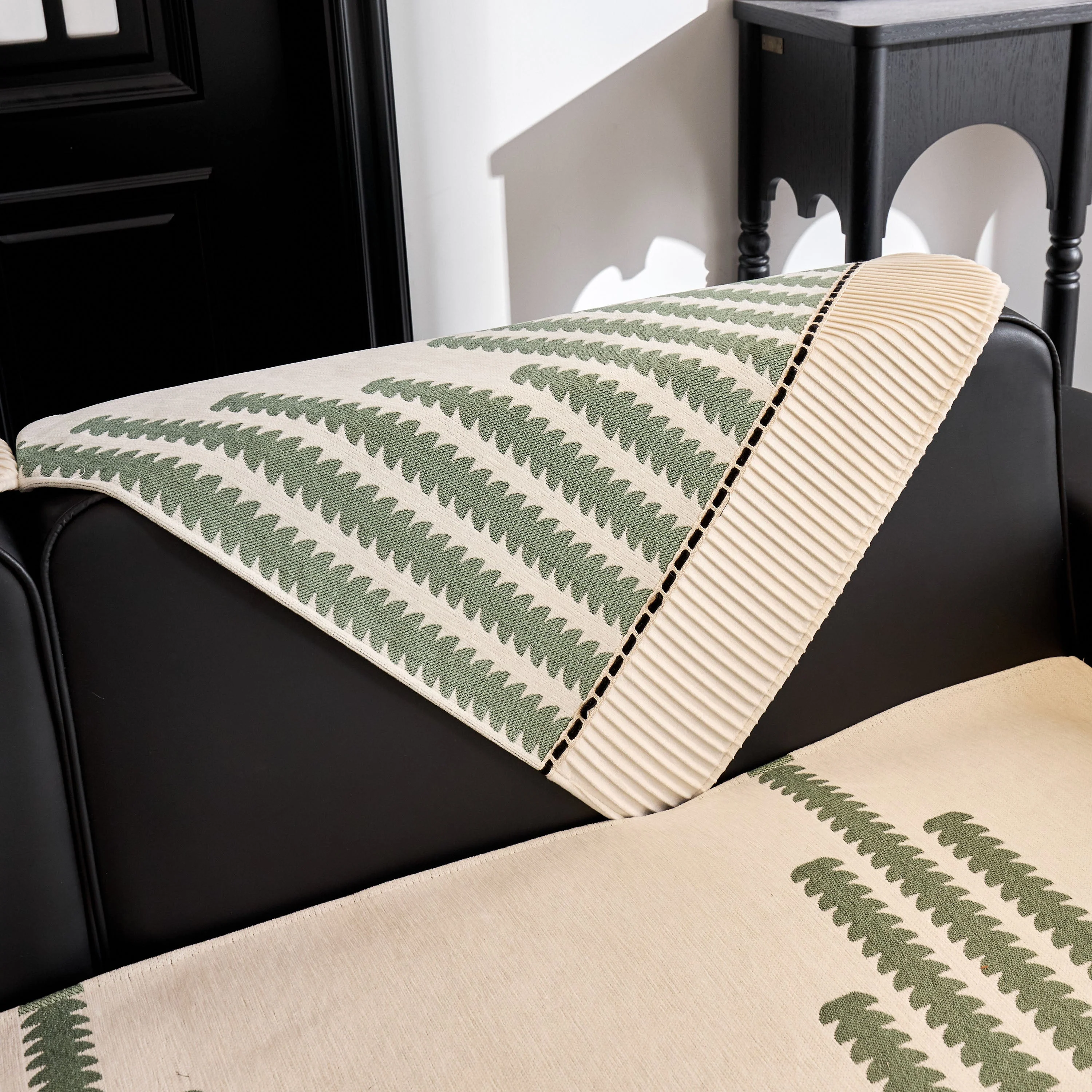Vertical Stripes Sectional Sofa Cover Slipcover - Non-Slip, Fits L-Shape Couches - Image 59