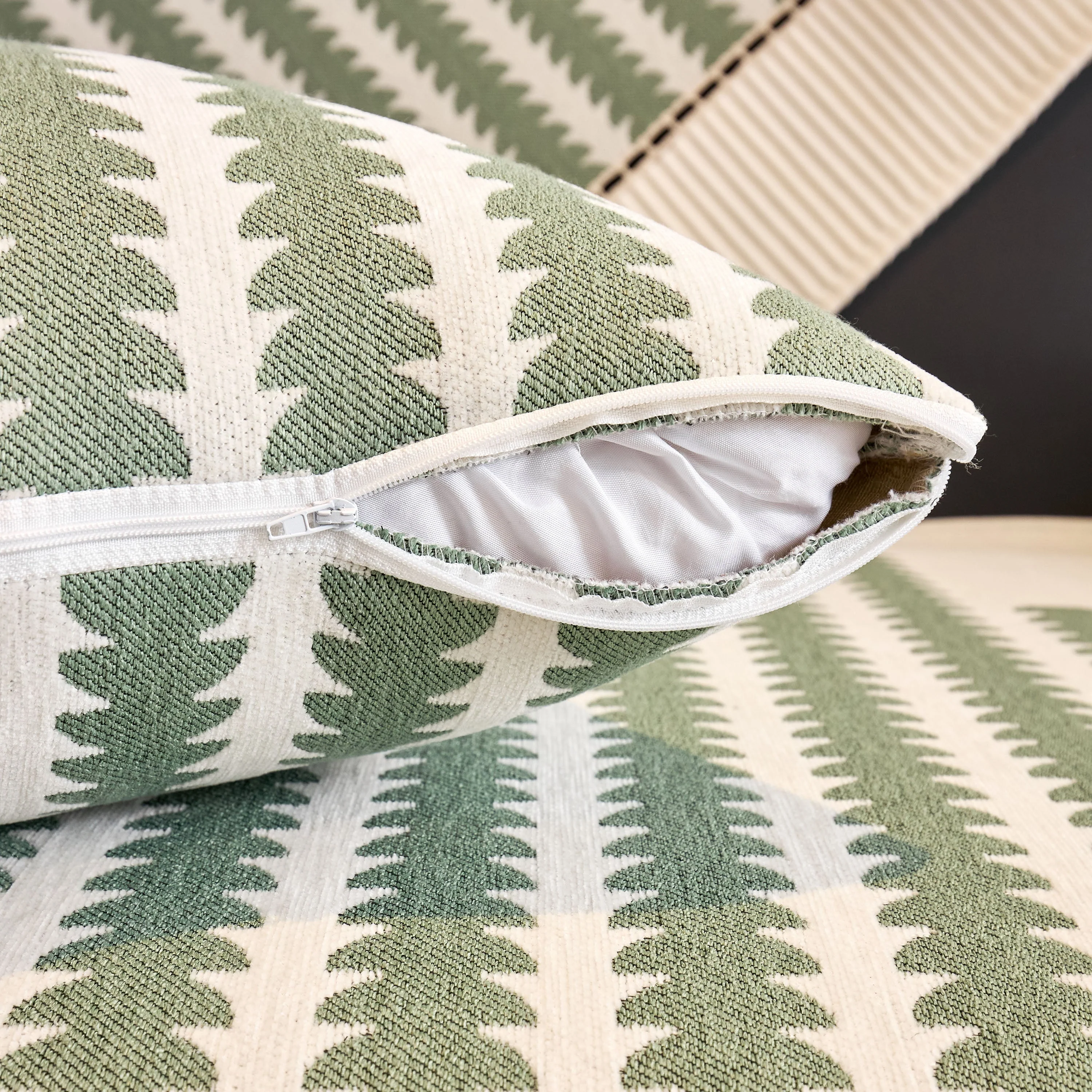 Vertical Stripes Sectional Sofa Cover Slipcover - Non-Slip, Fits L-Shape Couches - Image 64