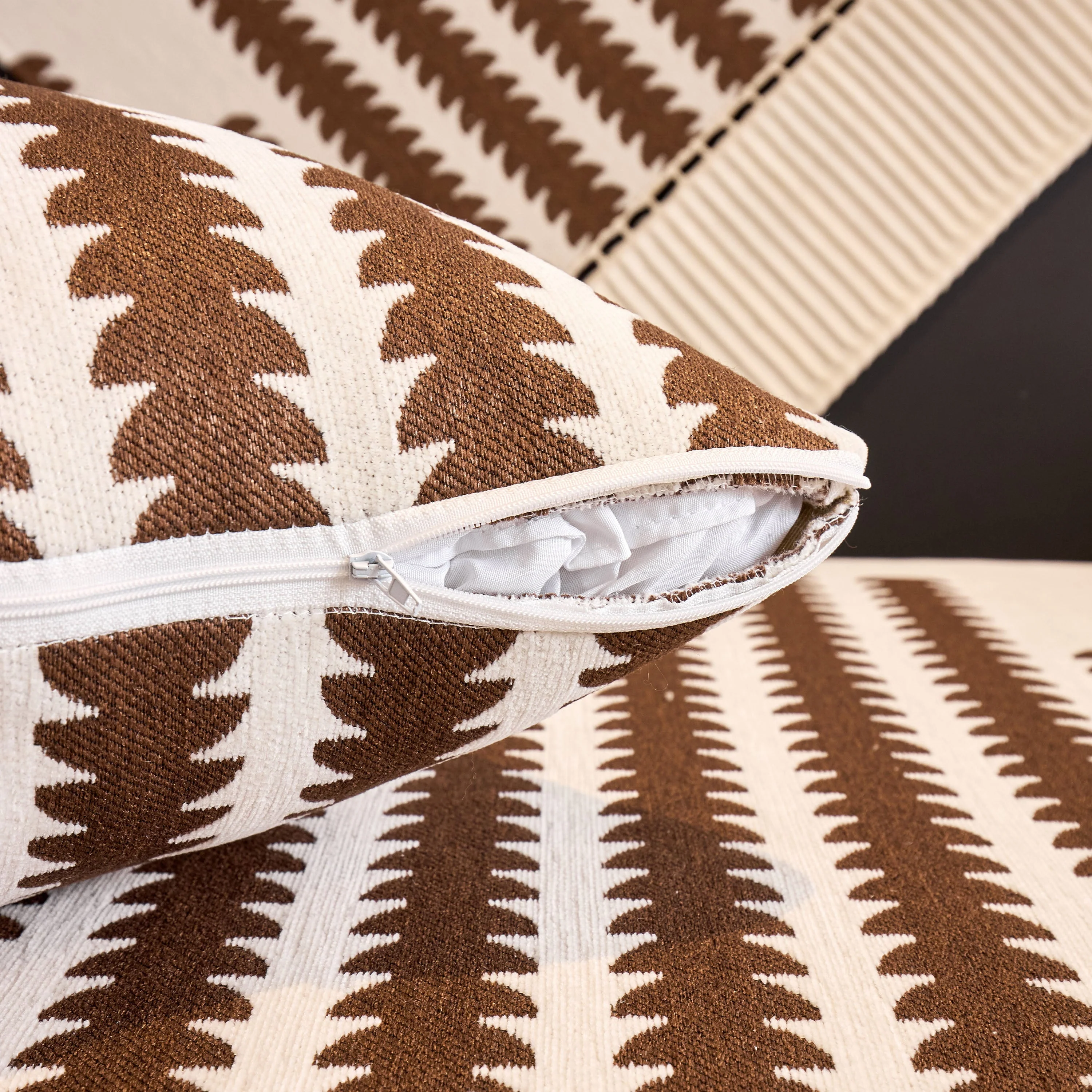 Vertical Stripes Sectional Sofa Cover Slipcover - Non-Slip, Fits L-Shape Couches - Image 83