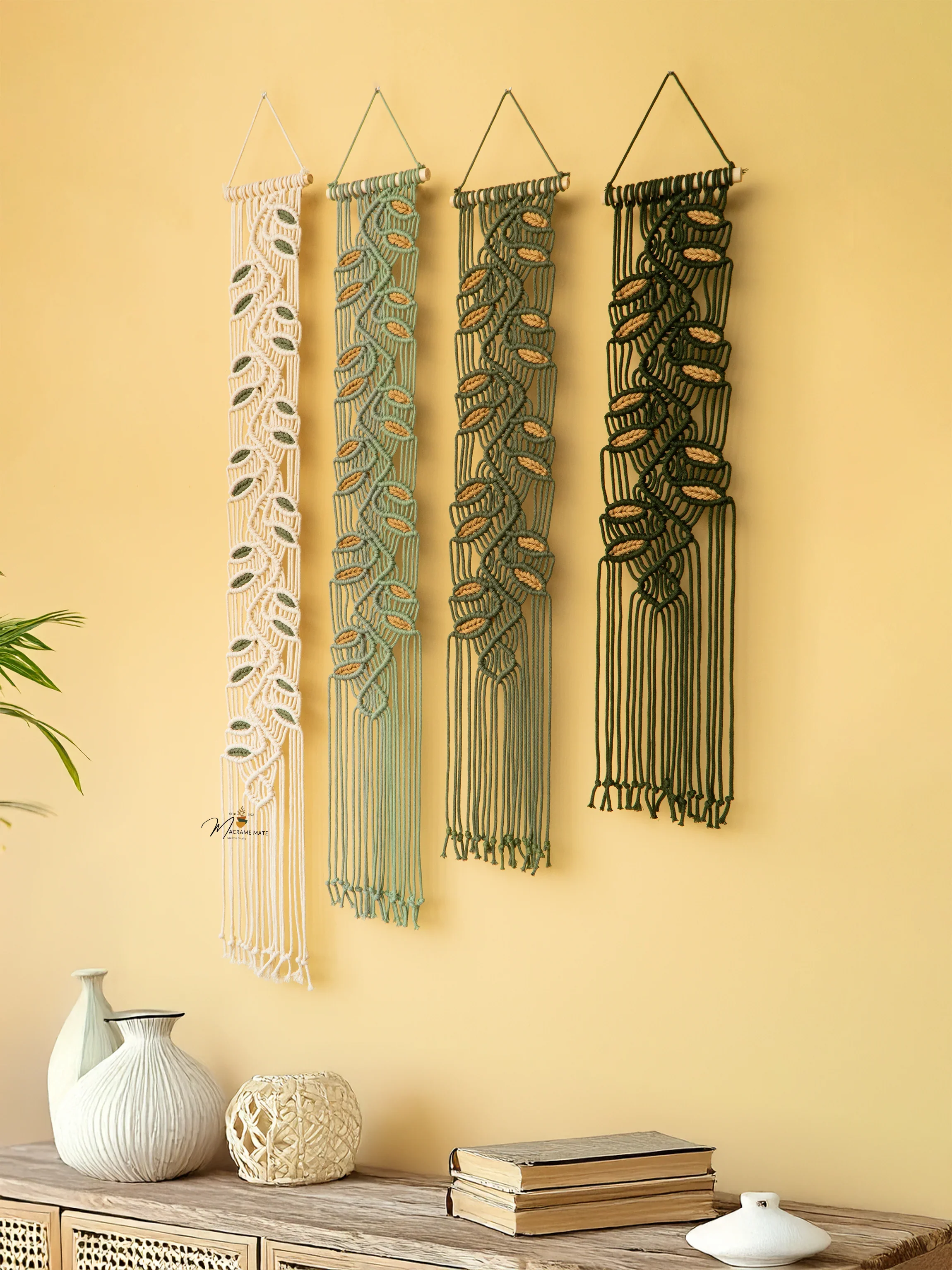 Vesta Green Macrame Wall Hangings - Image 5