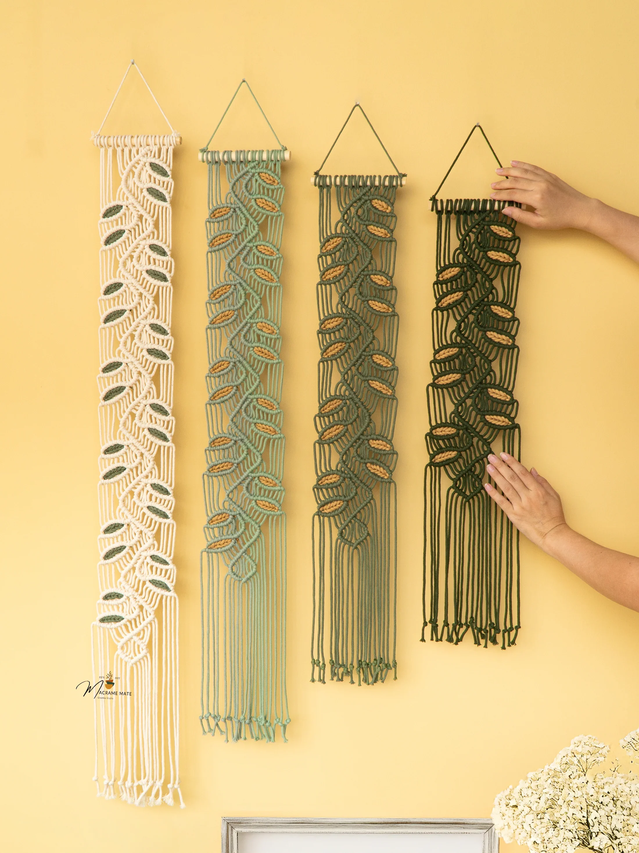 Vesta Green Macrame Wall Hangings - Image 7