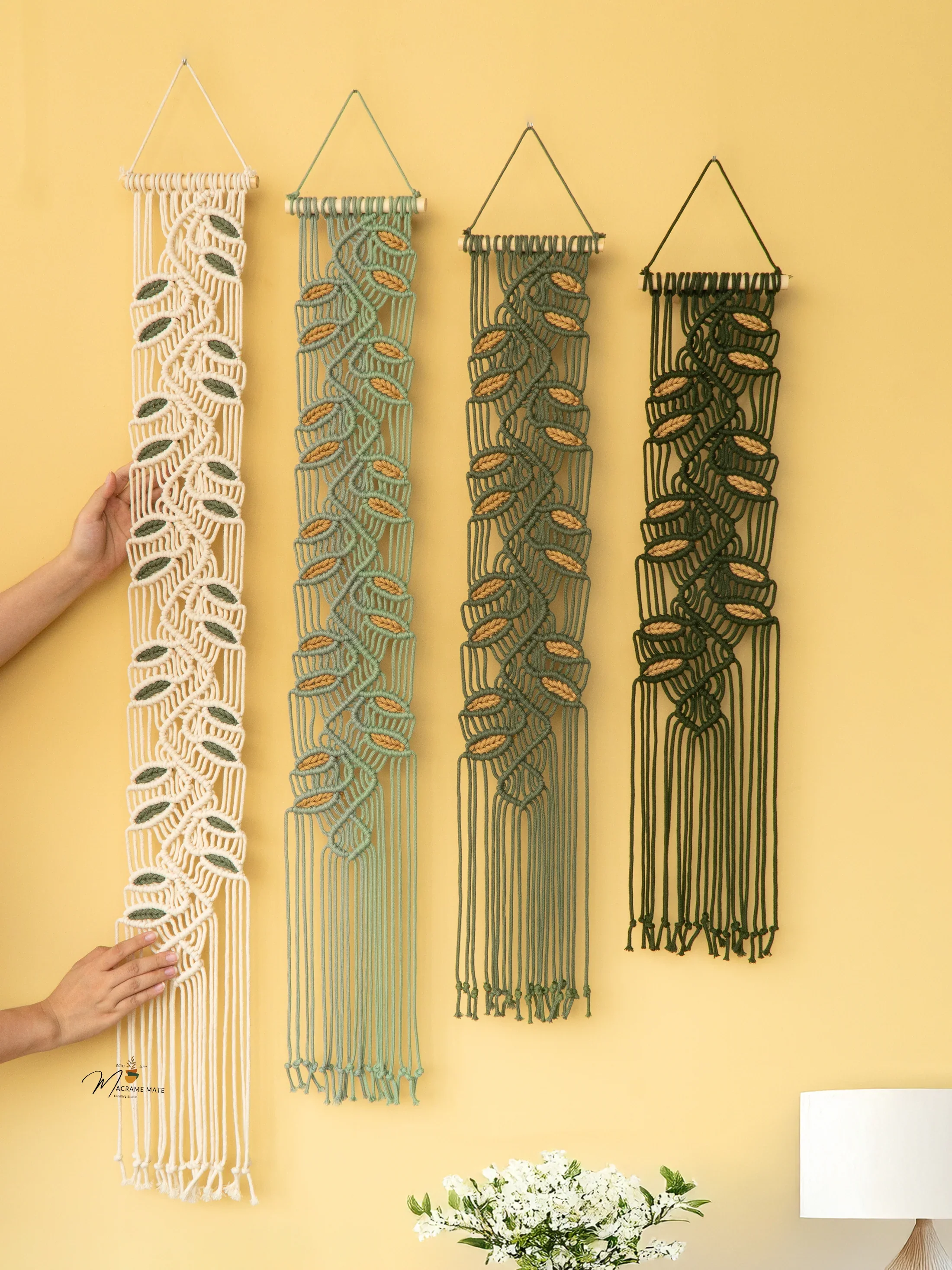 Vesta Green Macrame Wall Hangings - Image 8