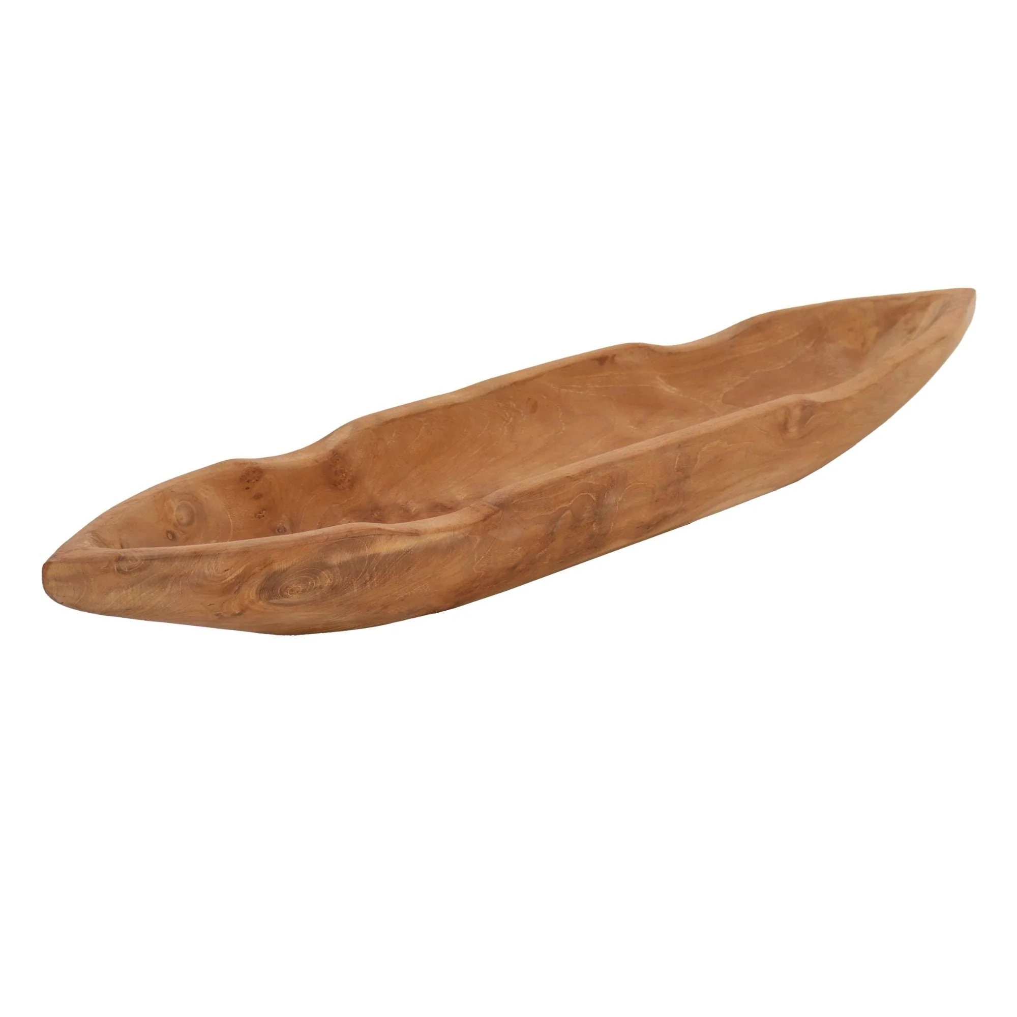 Viking Boat Natural Teak Table Centerpiece - Image 2