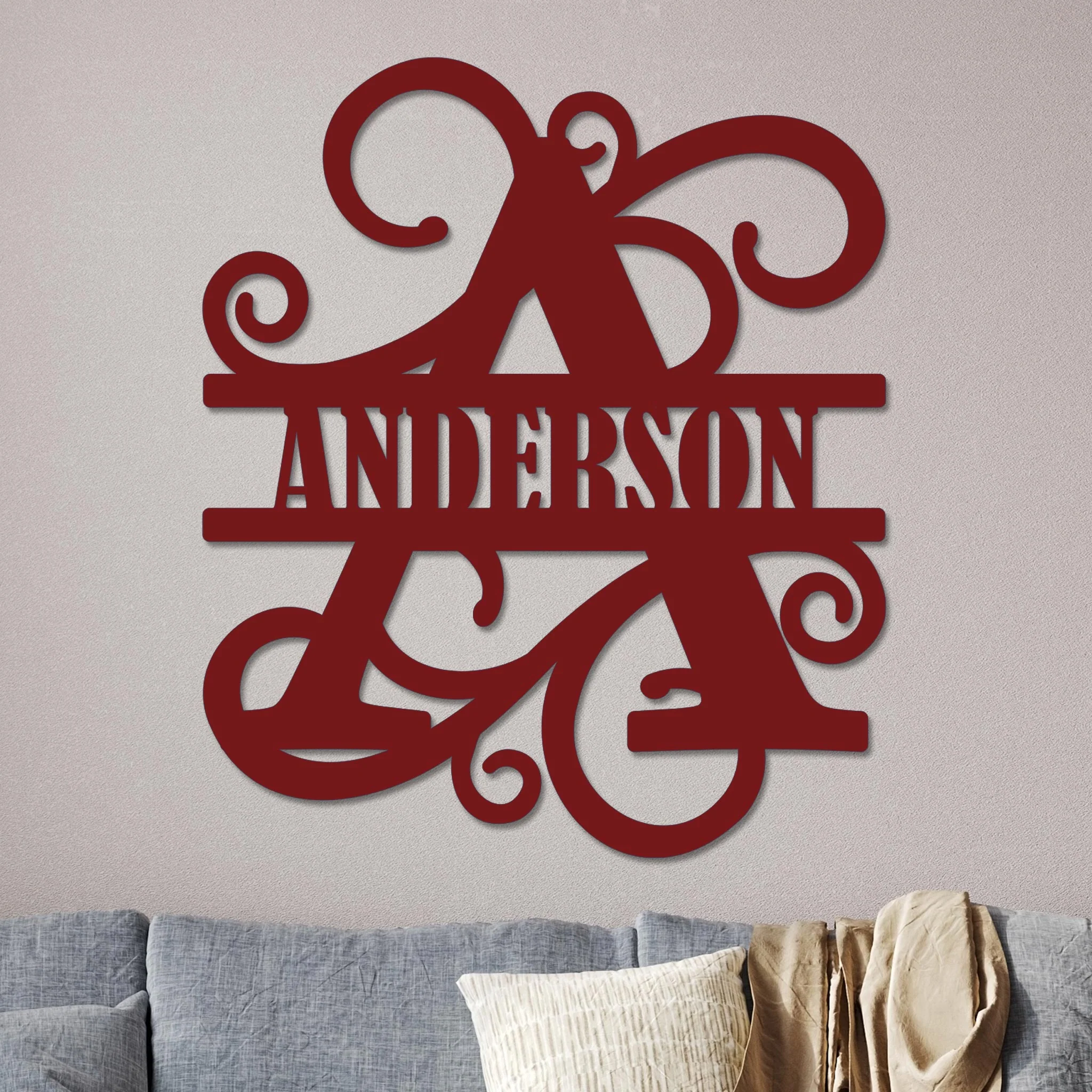 Vined Monogram Sign - Image 12