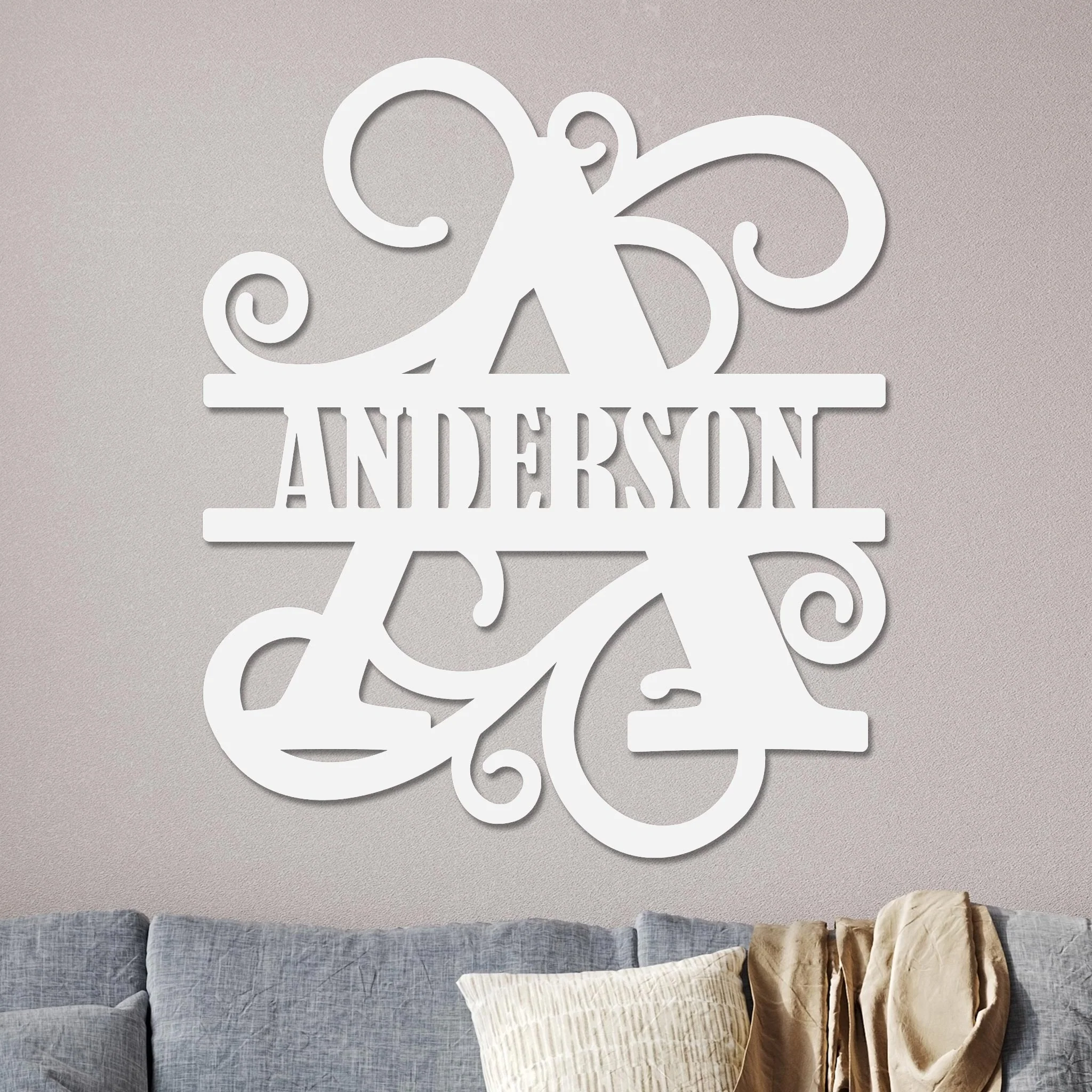 Vined Monogram Sign - Image 3