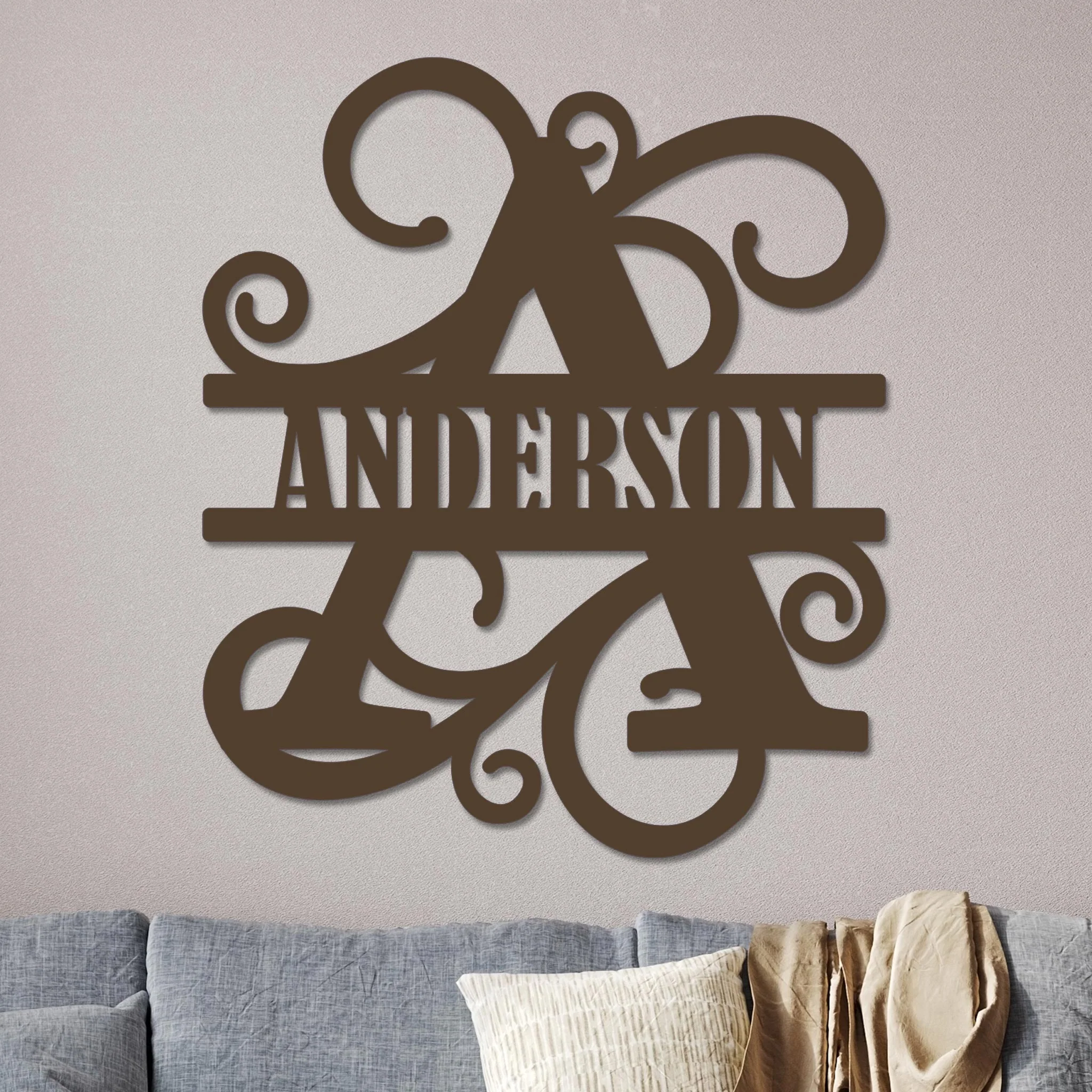 Vined Monogram Sign - Image 5
