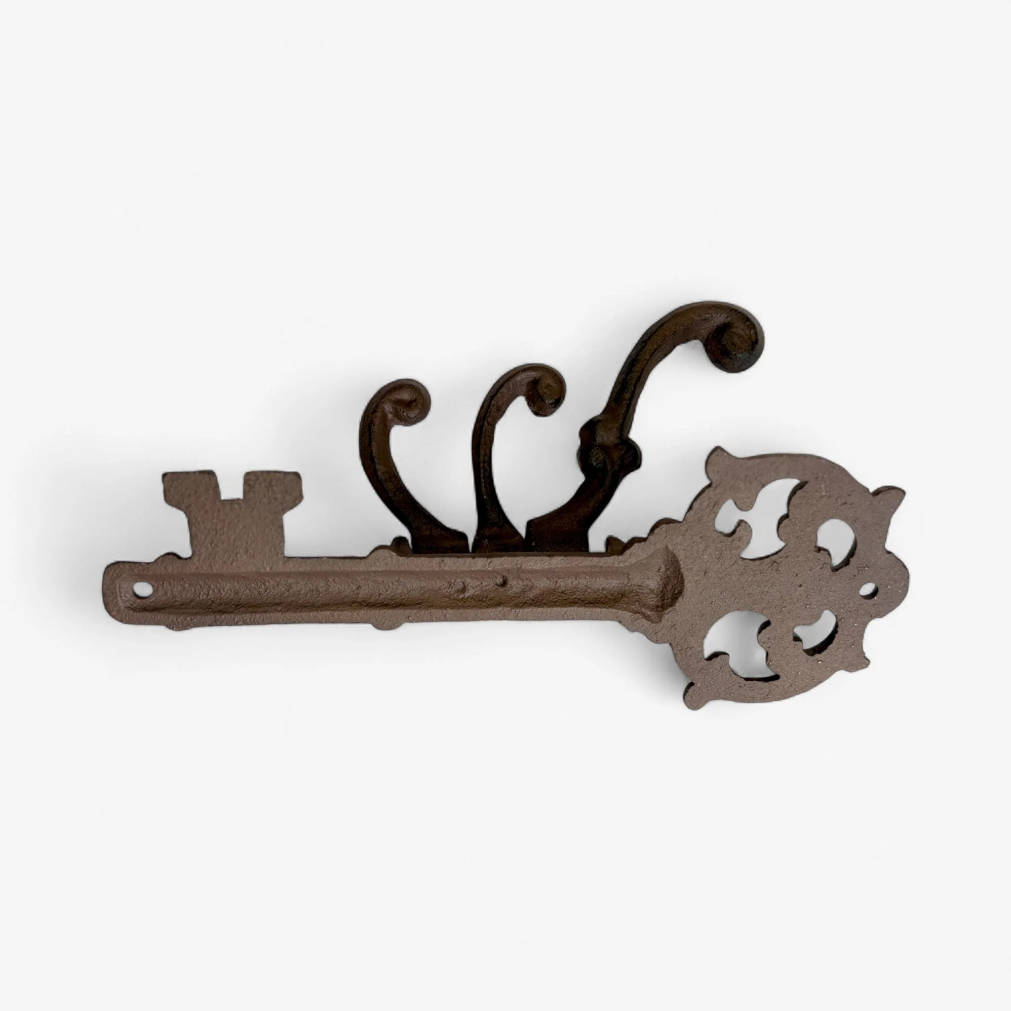 Vintage Cast Iron Skeleton Key Hook Rack, Rustic Wall Organizer - Image 4