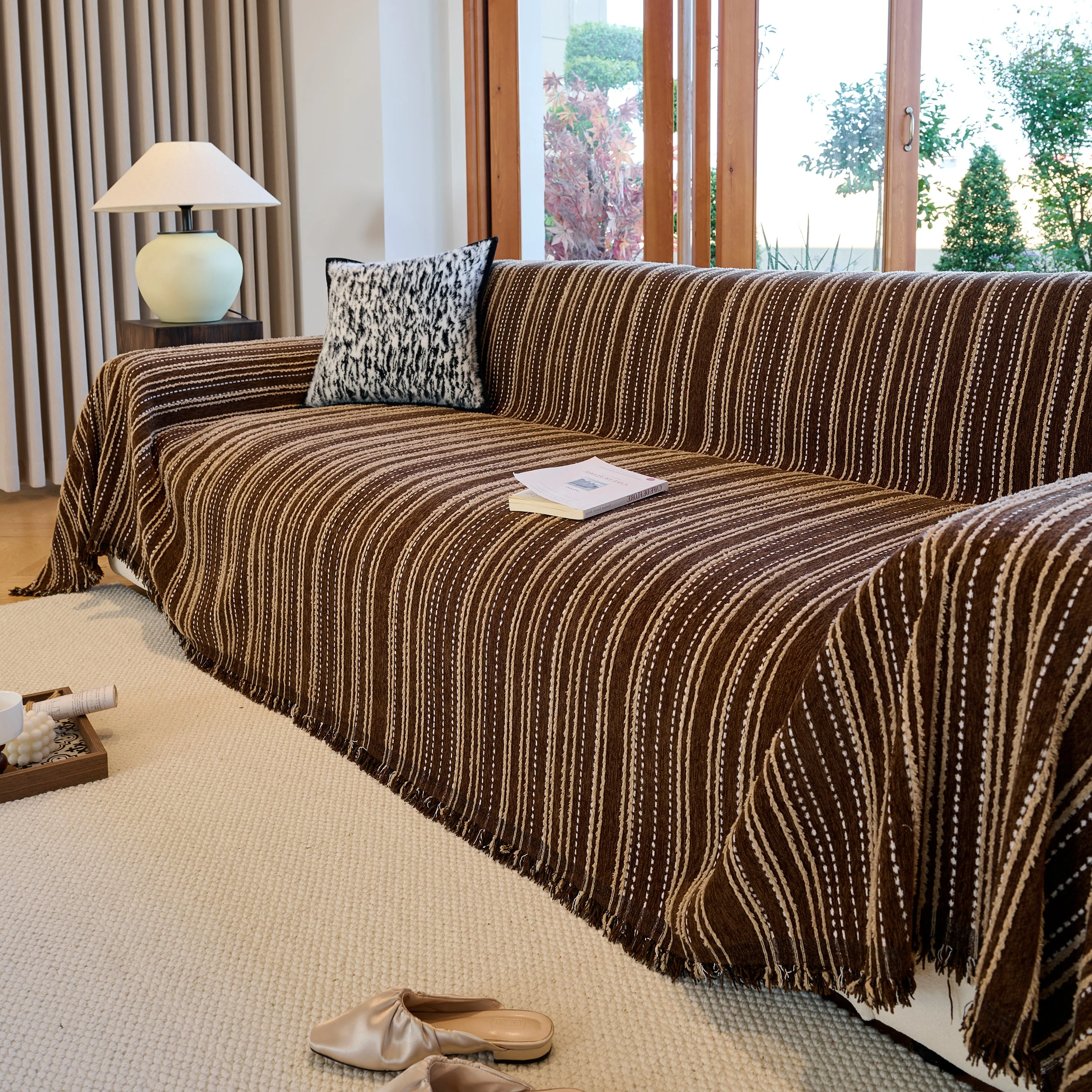Vintage-Inspired Striped Blankets for Couch Covers Luxury Couch Throw Cover with Timeless Elegance - Image 41