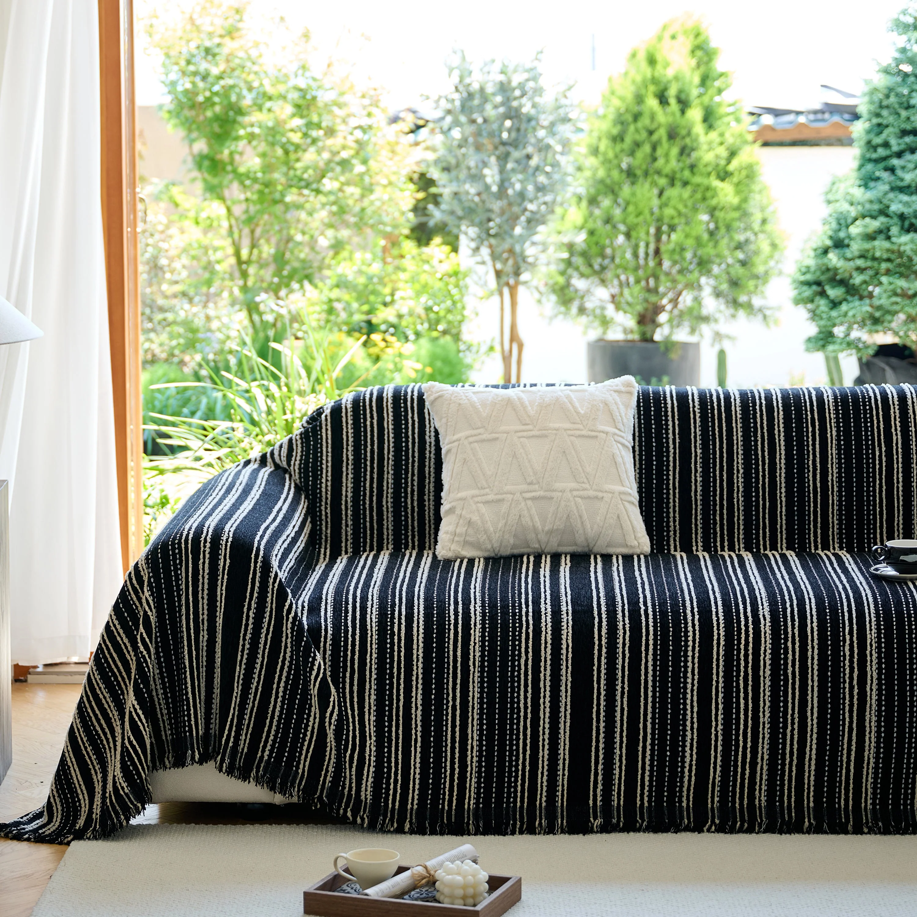 Vintage-Inspired Striped Blankets for Couch Covers Luxury Couch Throw Cover with Timeless Elegance - Image 59