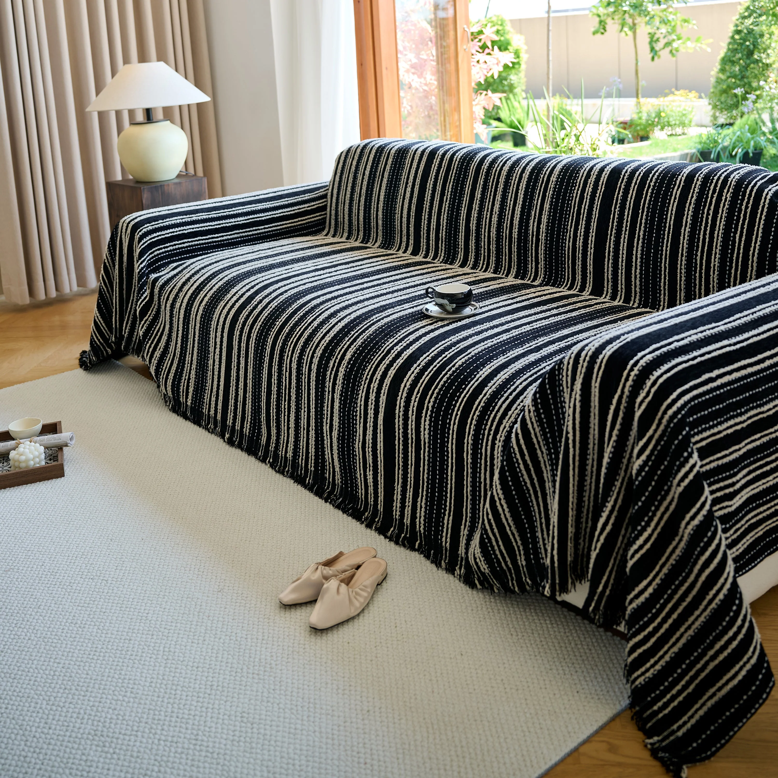 Vintage-Inspired Striped Blankets for Couch Covers Luxury Couch Throw Cover with Timeless Elegance - Image 69
