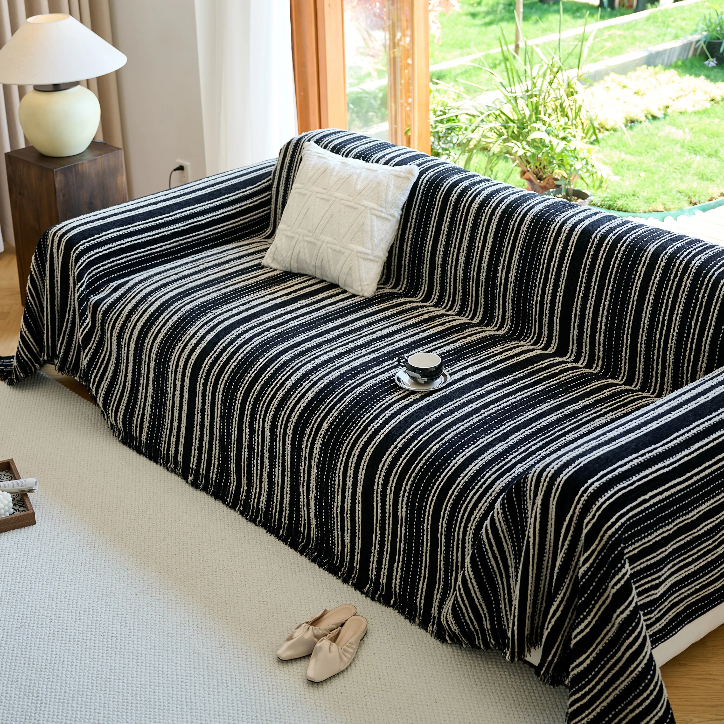Vintage-Inspired Striped Blankets for Couch Covers Luxury Couch Throw Cover with Timeless Elegance - Image 72