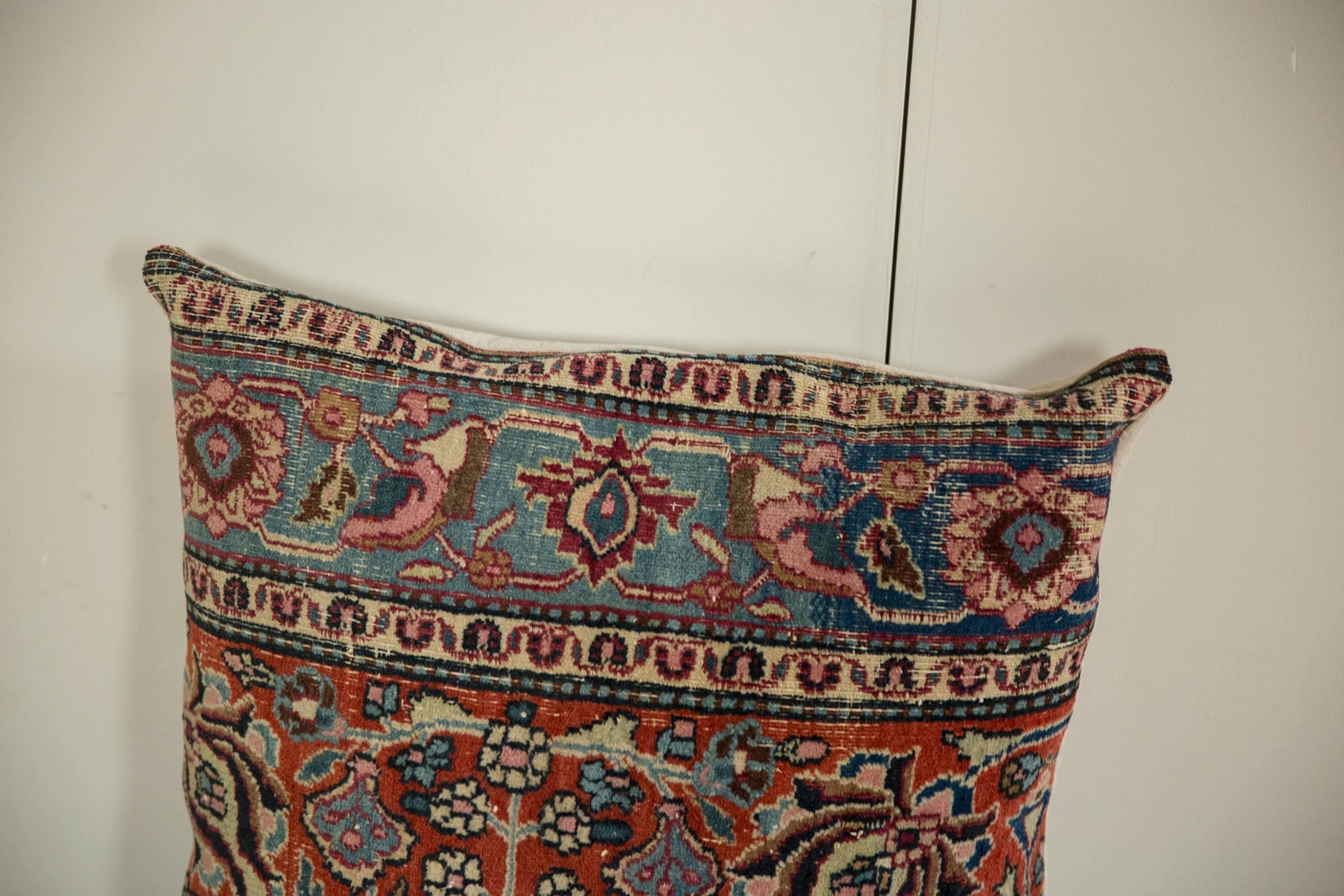 Vintage Meshed Rug Fragment Pillow - Image 4