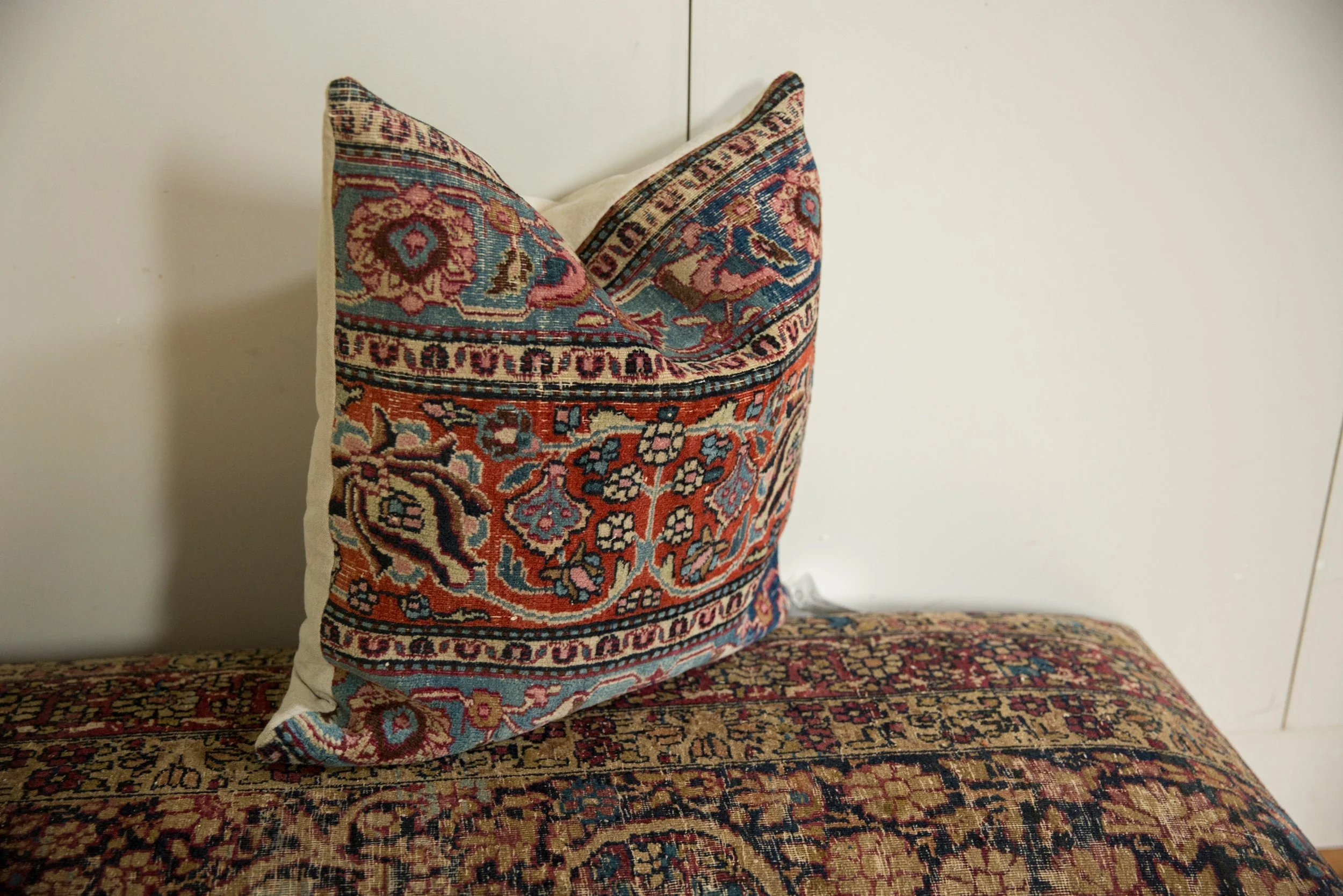 Vintage Meshed Rug Fragment Pillow - Image 5