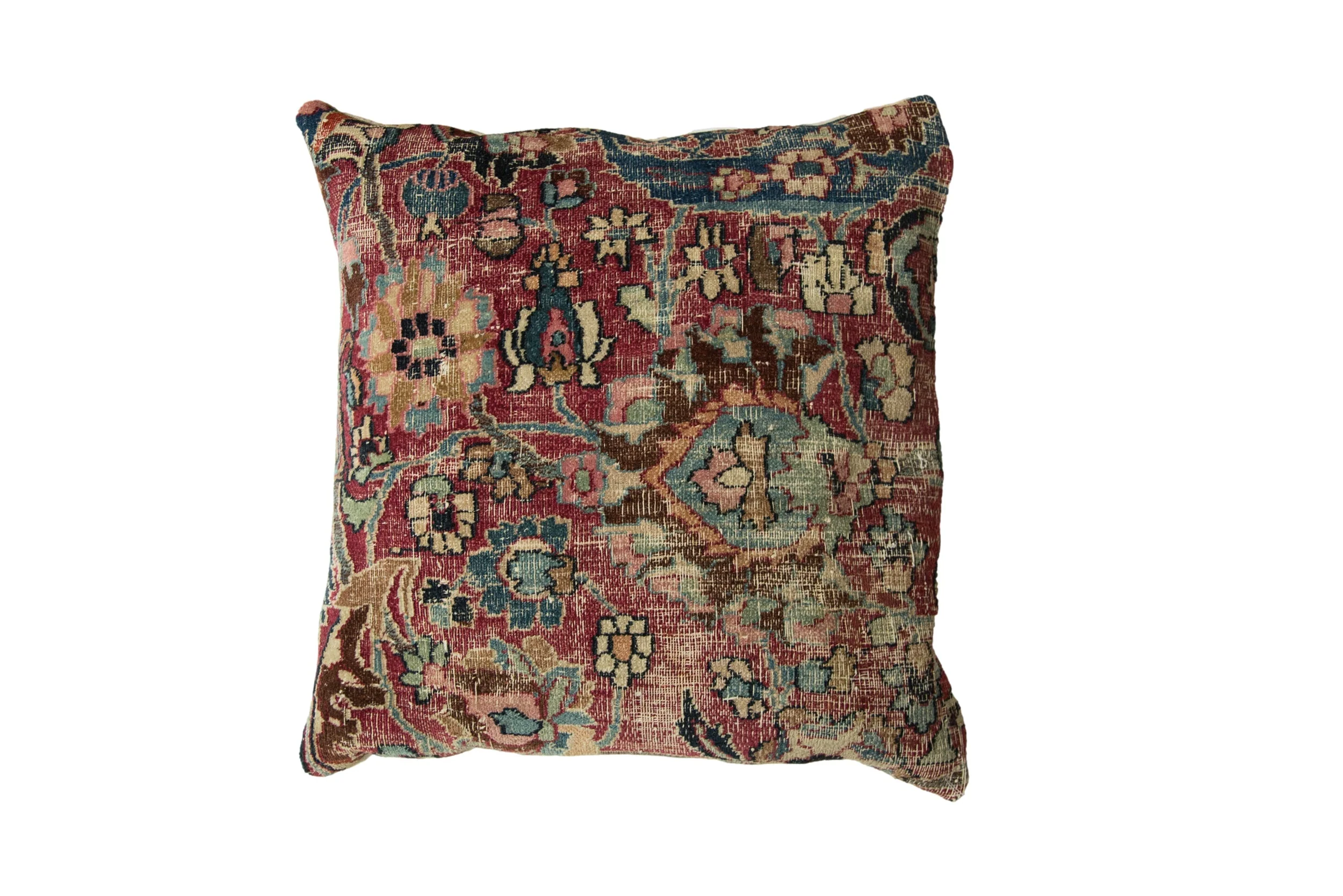 Vintage Meshed Rug Fragment Pillow