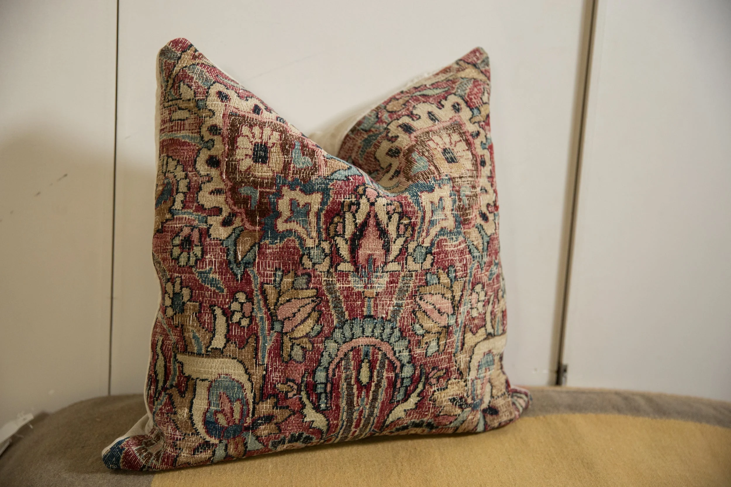 Vintage Meshed Rug Fragment Pillow - Image 5