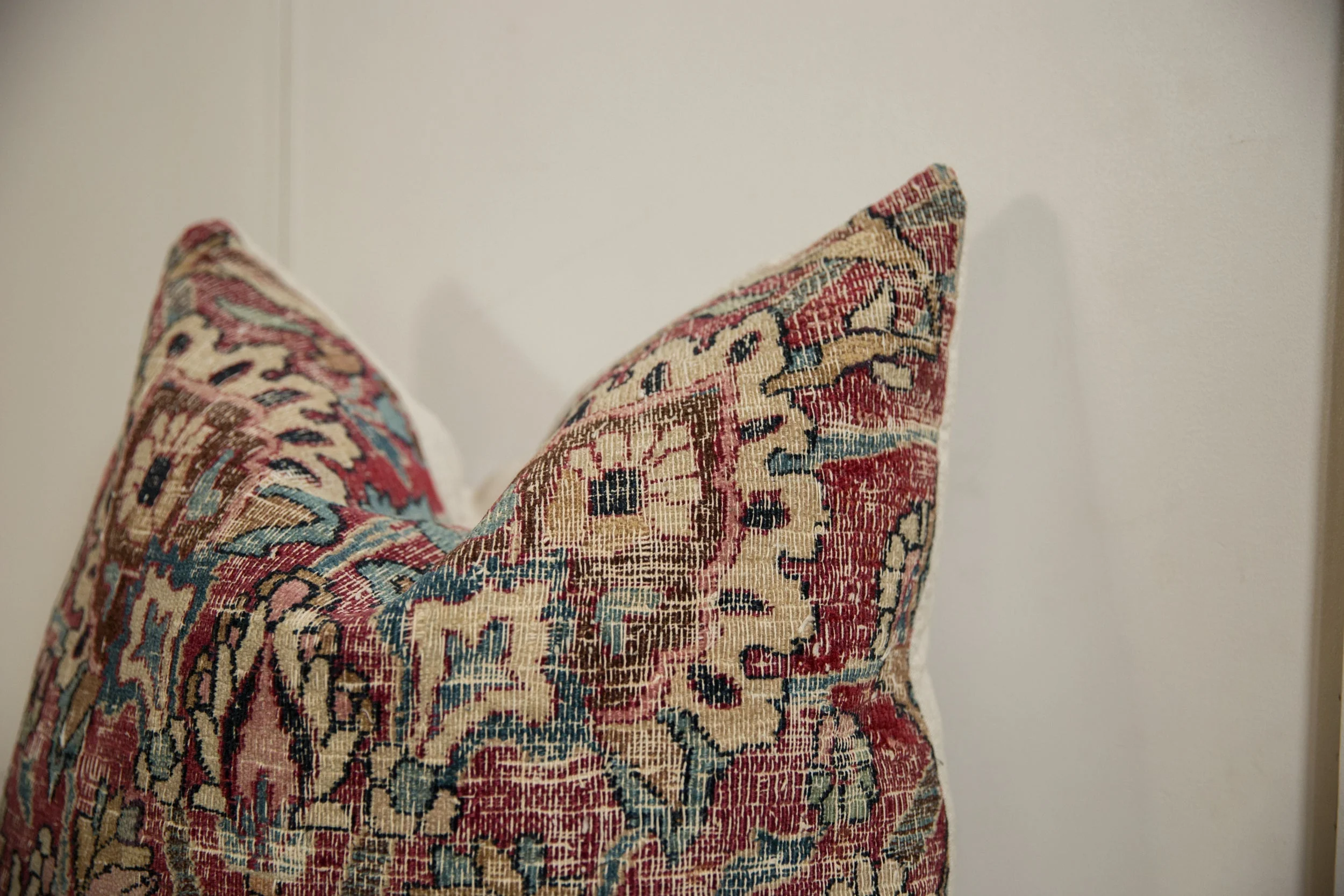 Vintage Meshed Rug Fragment Pillow - Image 6