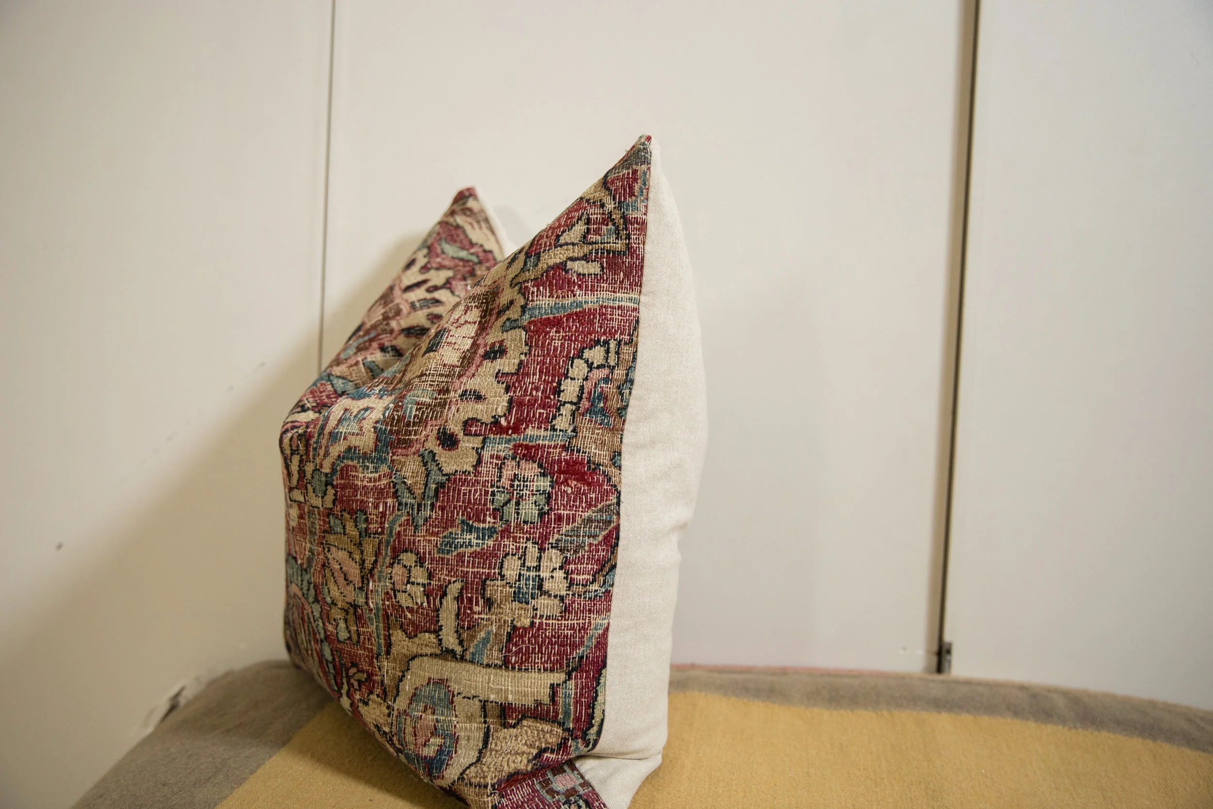 Vintage Meshed Rug Fragment Pillow - Image 7