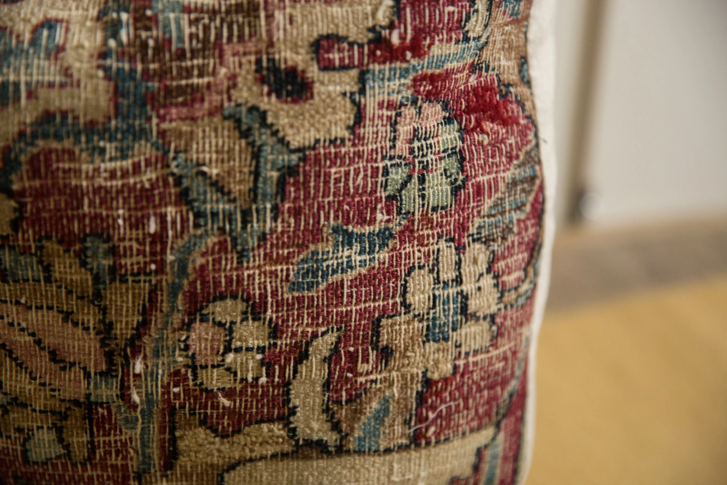 Vintage Meshed Rug Fragment Pillow - Image 8