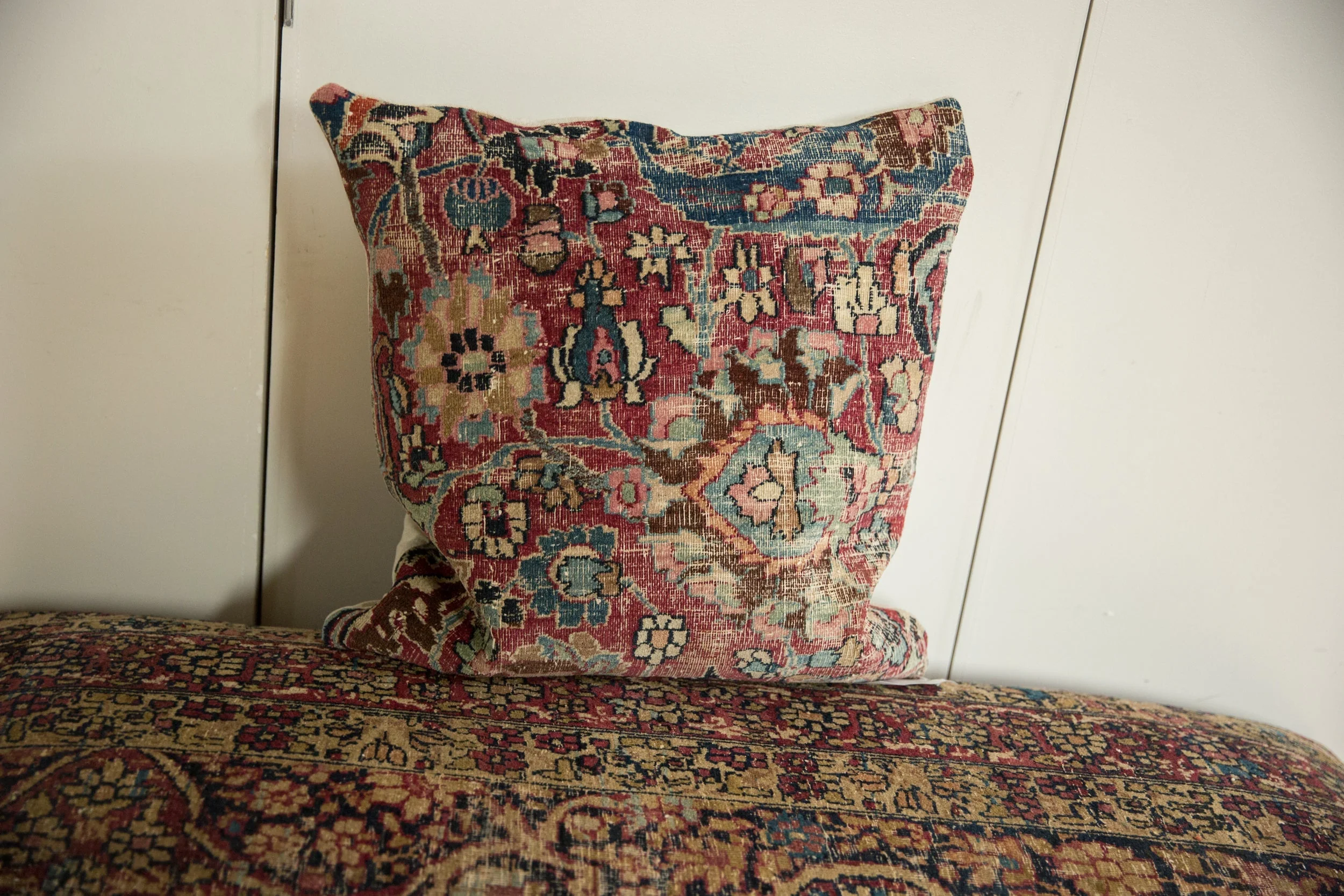 Vintage Meshed Rug Fragment Pillow - Image 7