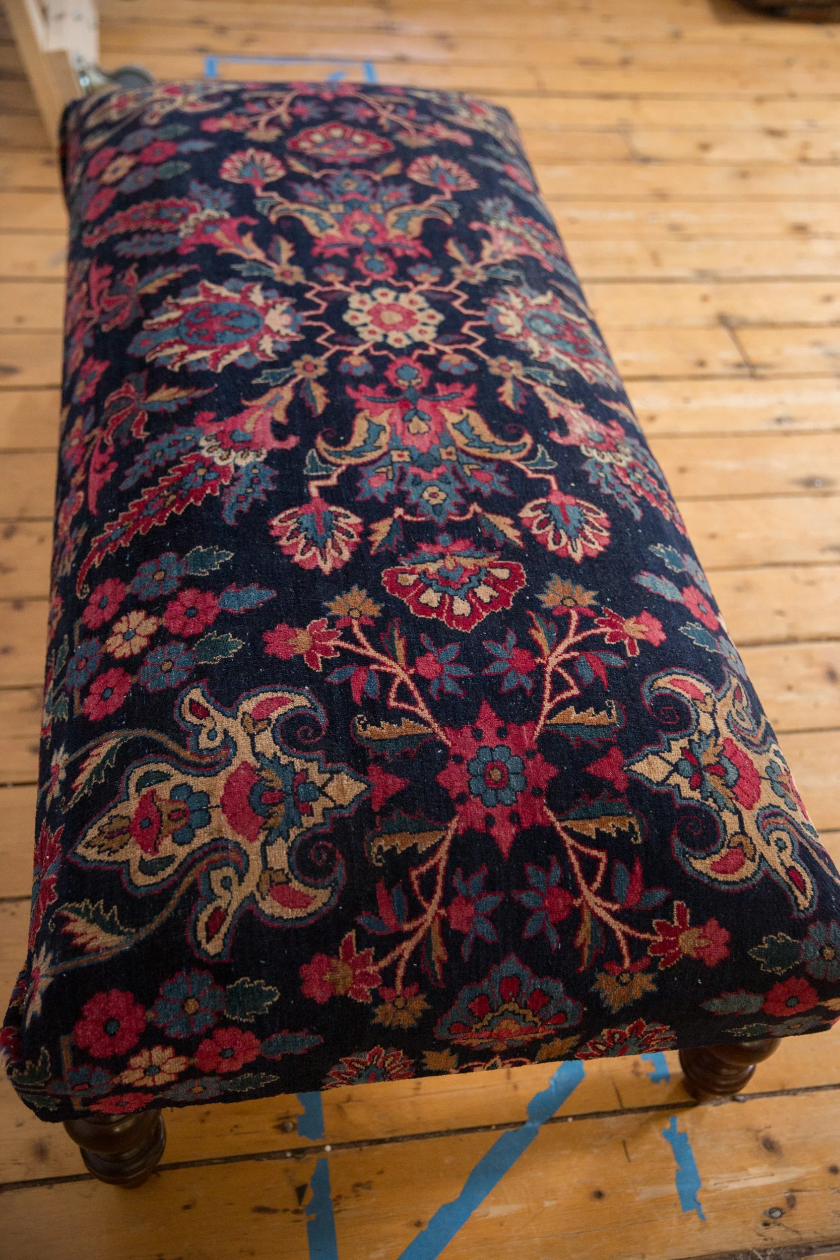 Vintage Persian Rug Ottoman Coffee Table - Image 3