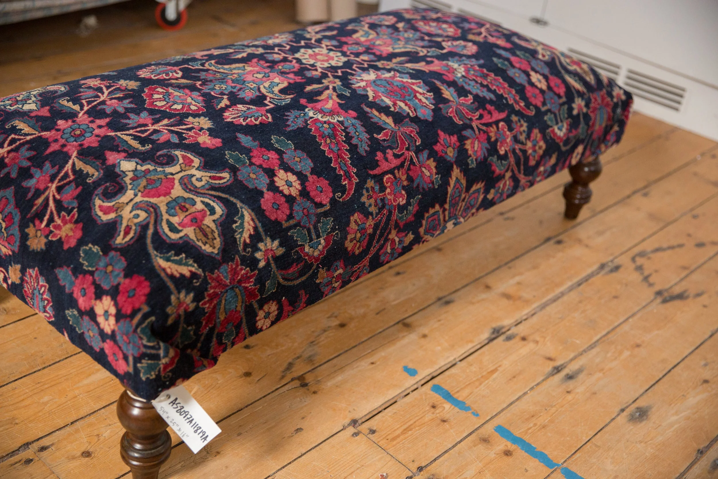 Vintage Persian Rug Ottoman Coffee Table - Image 8