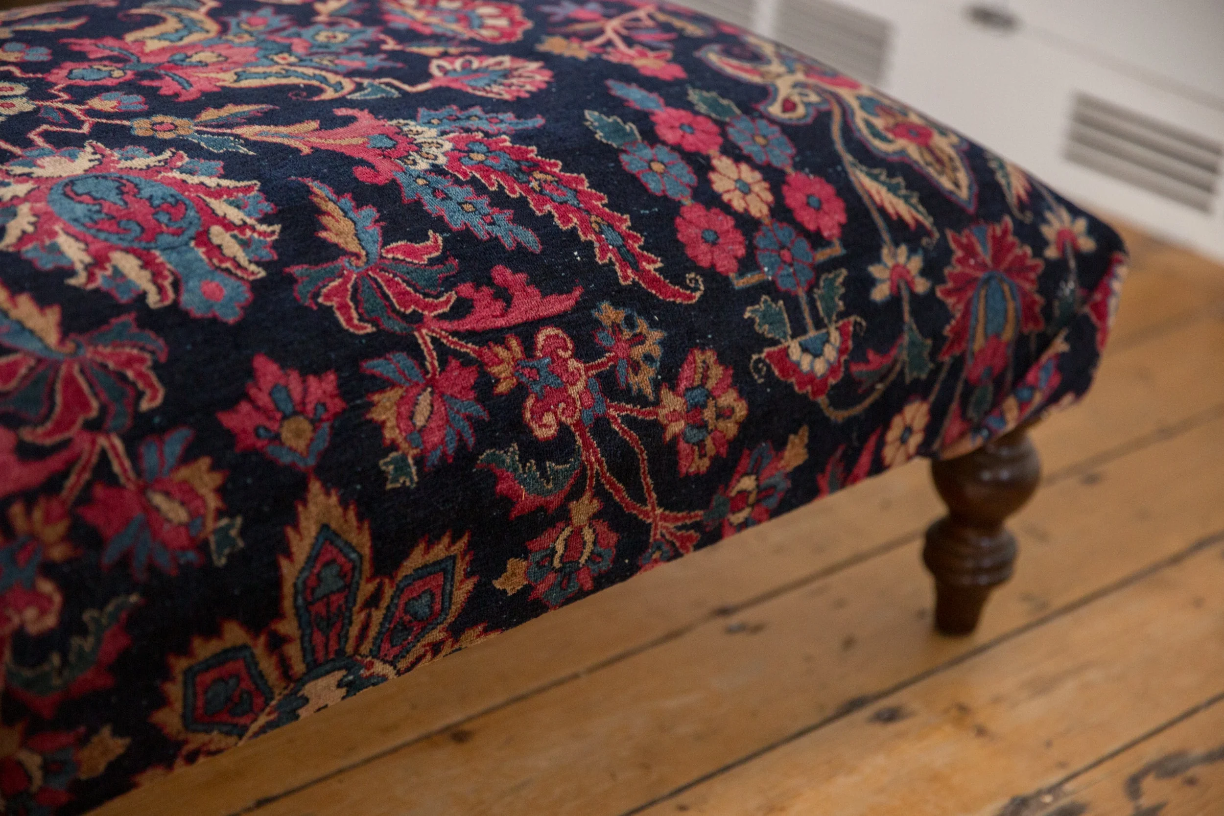 Vintage Persian Rug Ottoman Coffee Table - Image 9